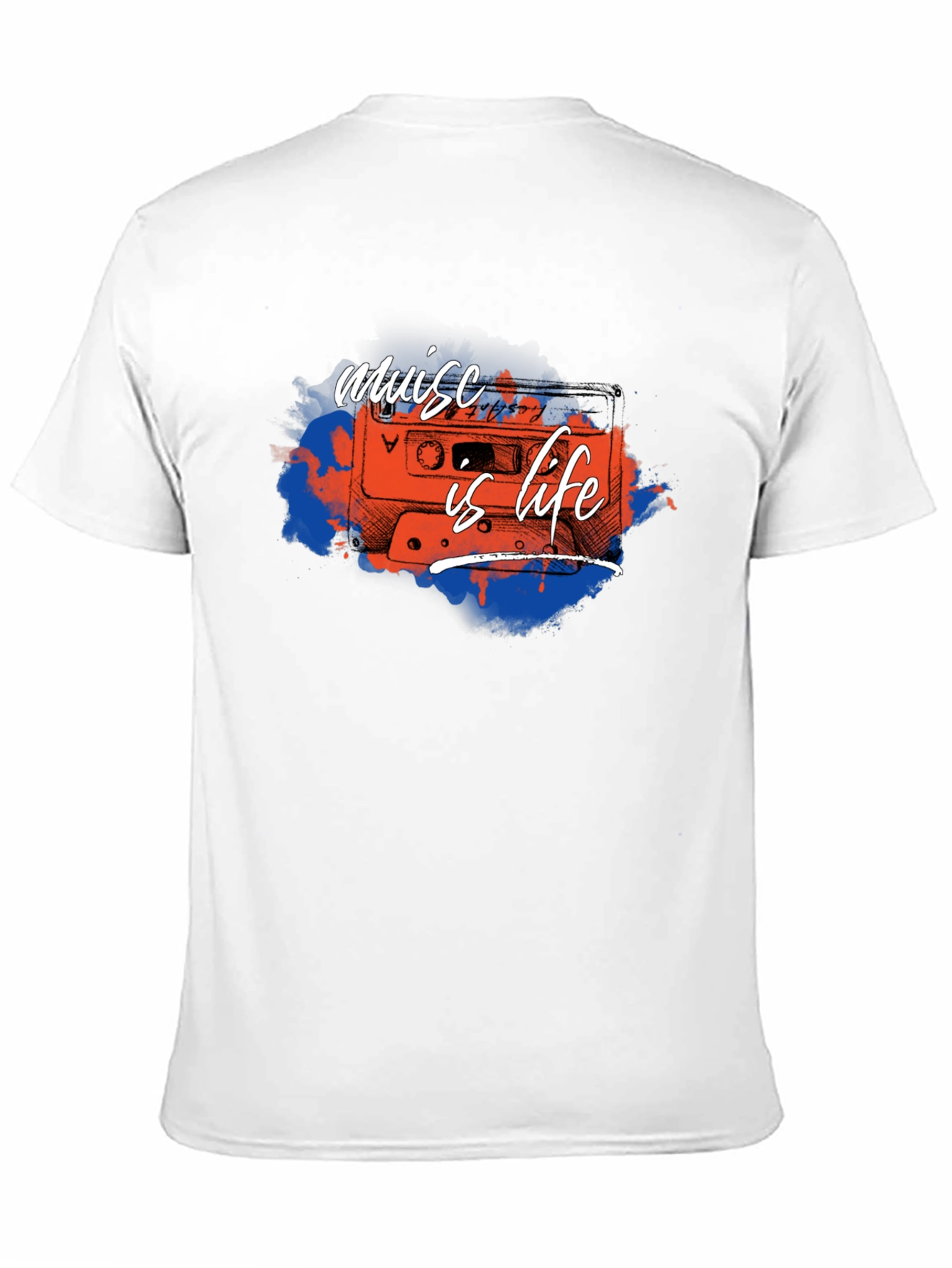 Music is Life Cassette Tape Graphic Tee
