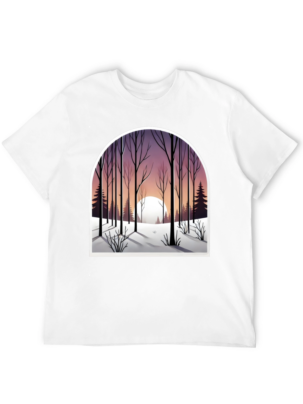 Winter Forest Graphic Tee - Nature Lovers Shirt