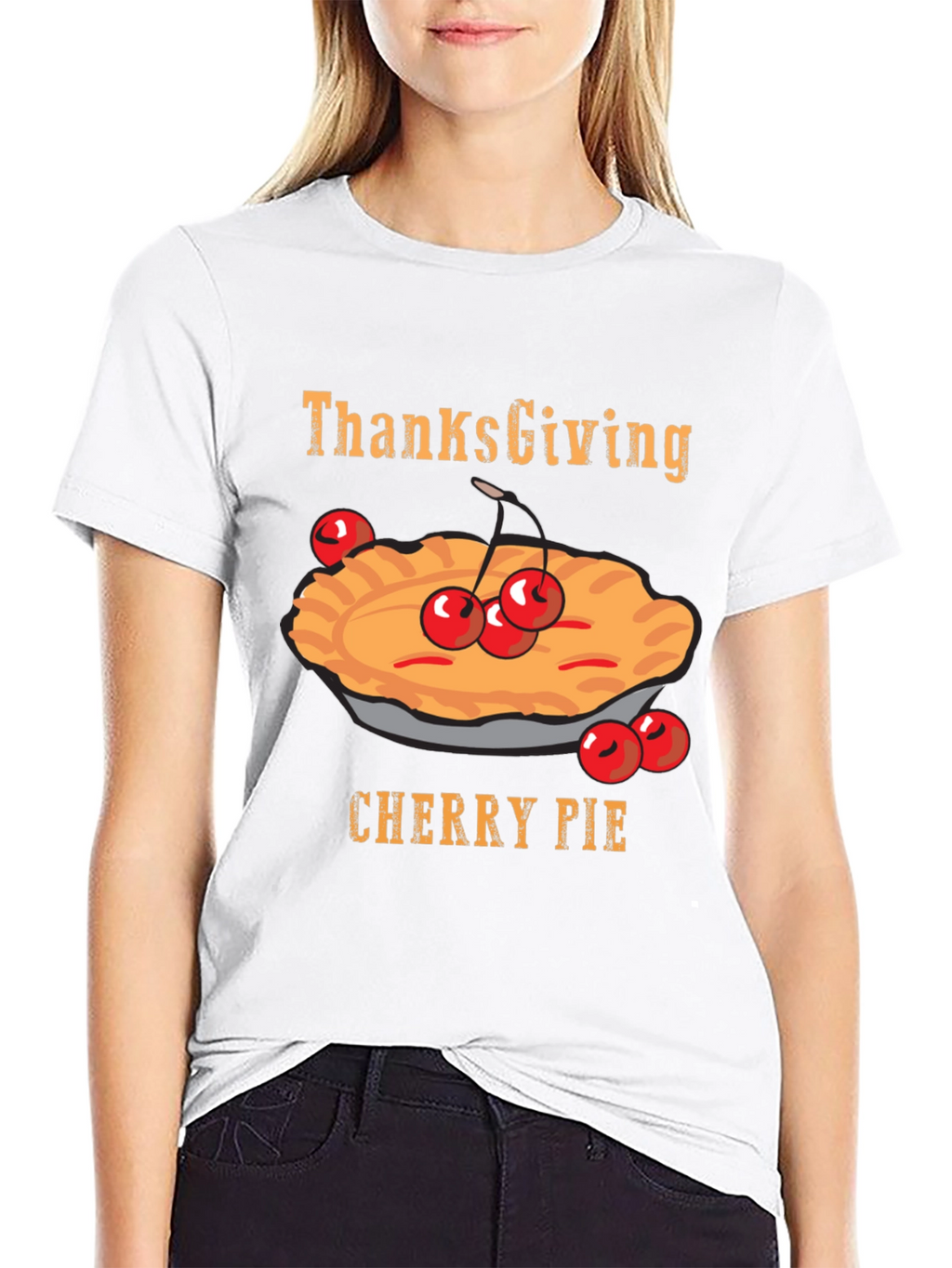 Thanksgiving Cherry Pie Graphic T-Shirt