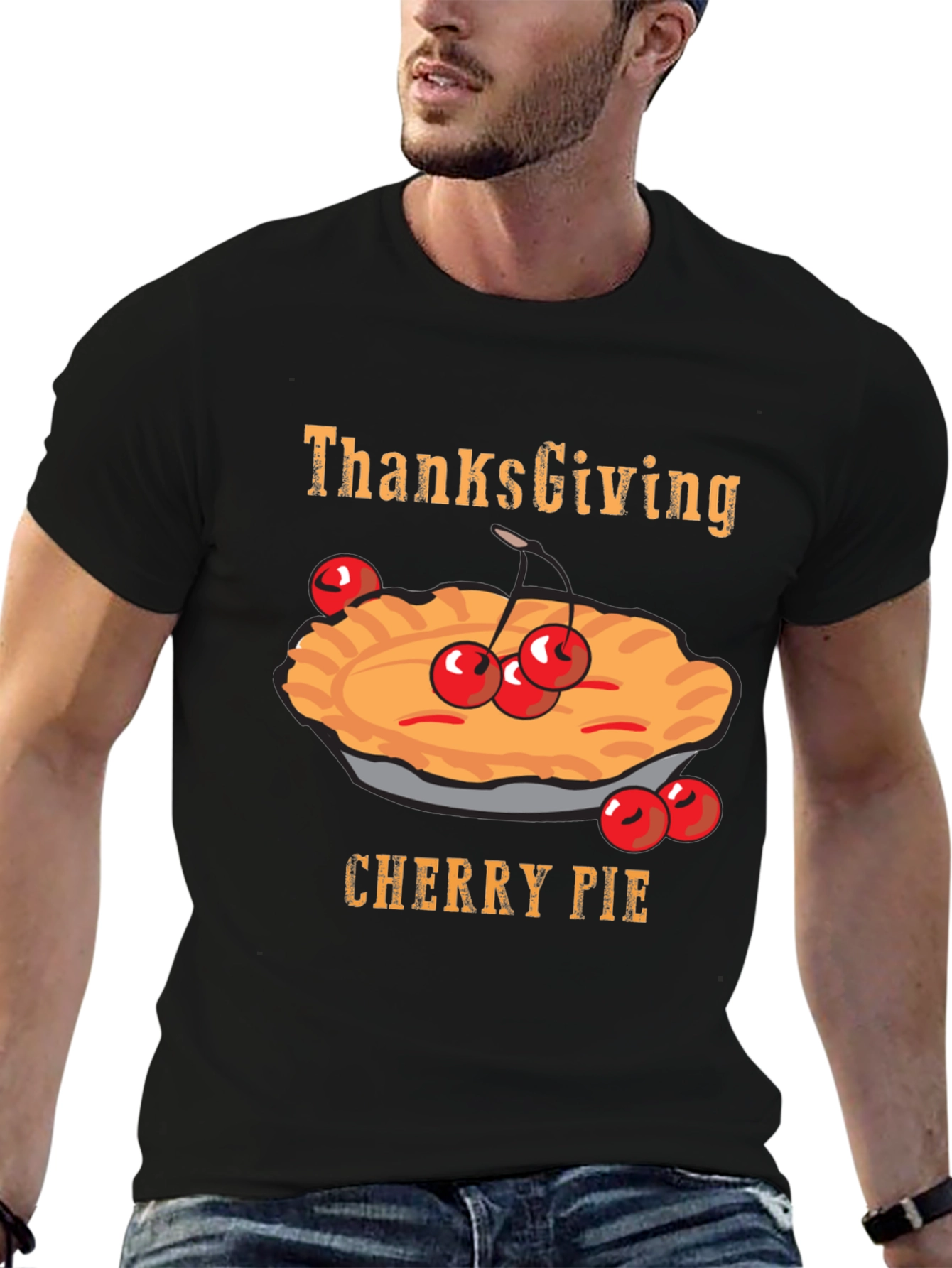 Thanksgiving Cherry Pie Graphic T-Shirt