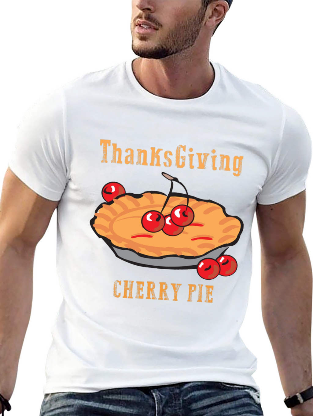 Thanksgiving Cherry Pie Graphic T-Shirt
