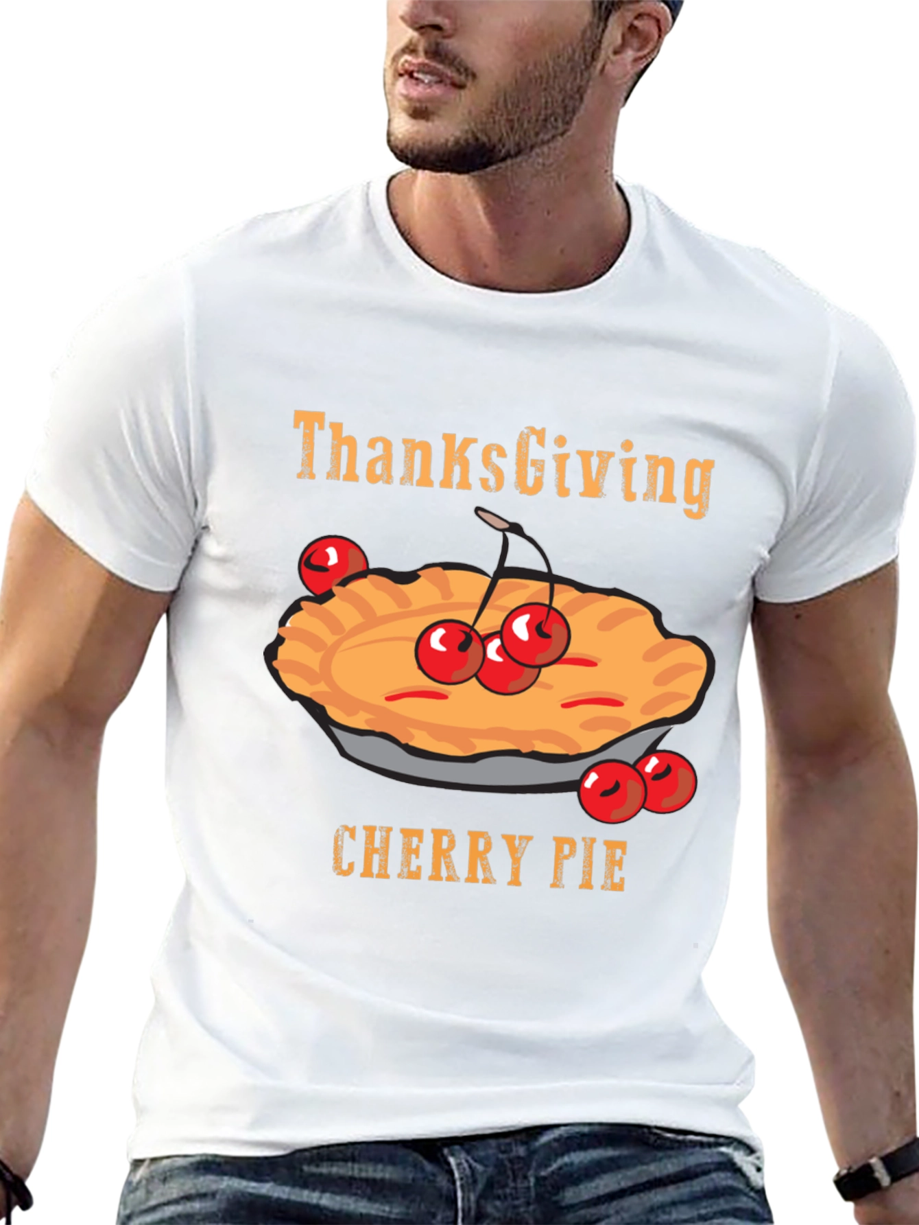 Thanksgiving Cherry Pie Graphic T-Shirt