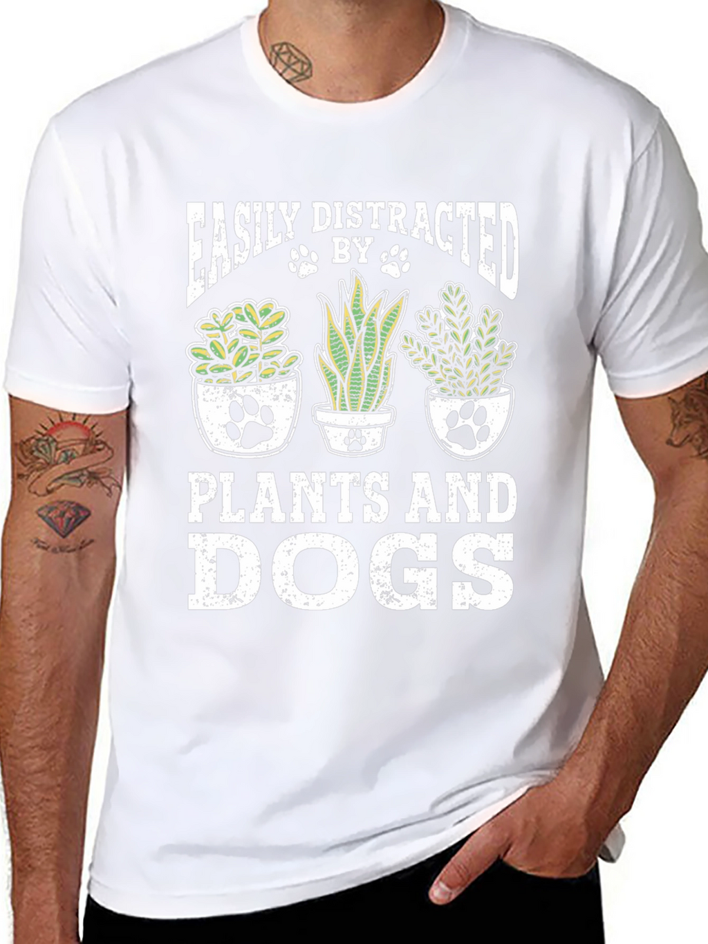 Easily Distracted by Plants and Dogs T-Shirt