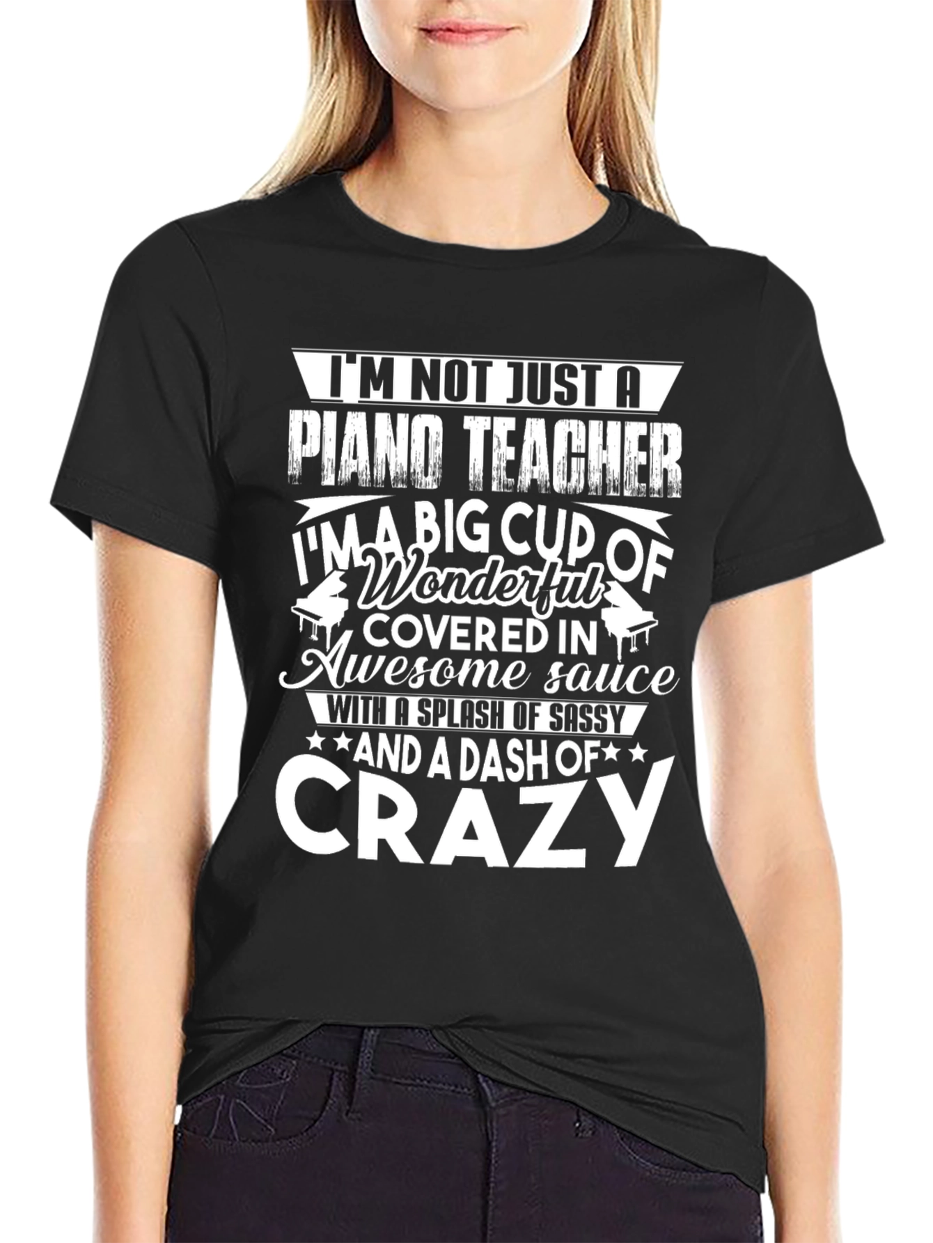 Piano Teacher Crazy Funny T-Shirt