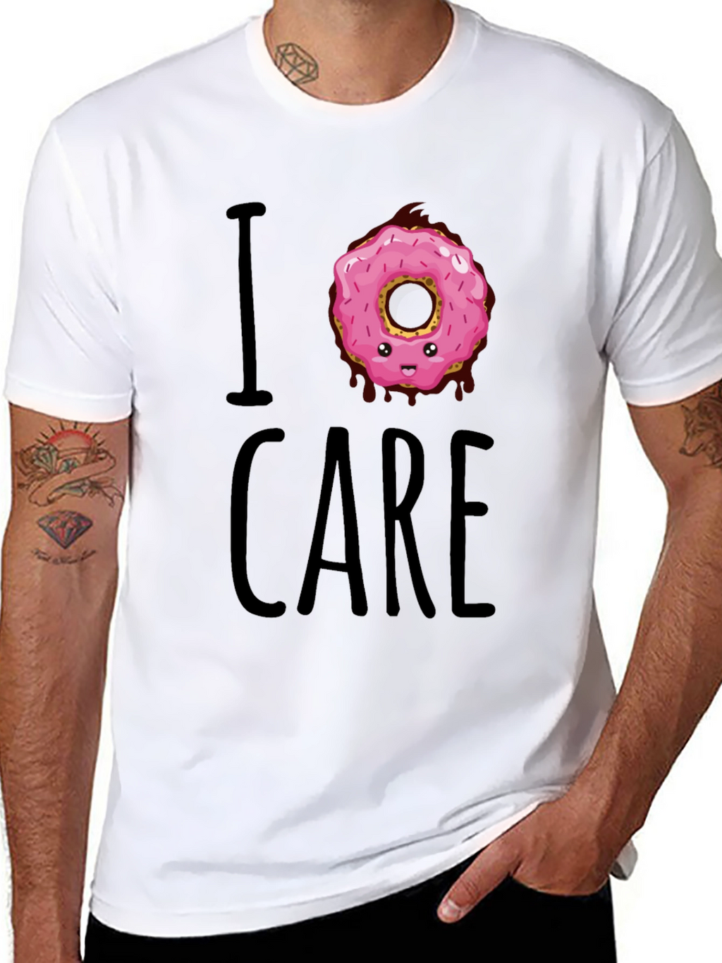 I Donut Care T-Shirt - Funny Graphic Tee