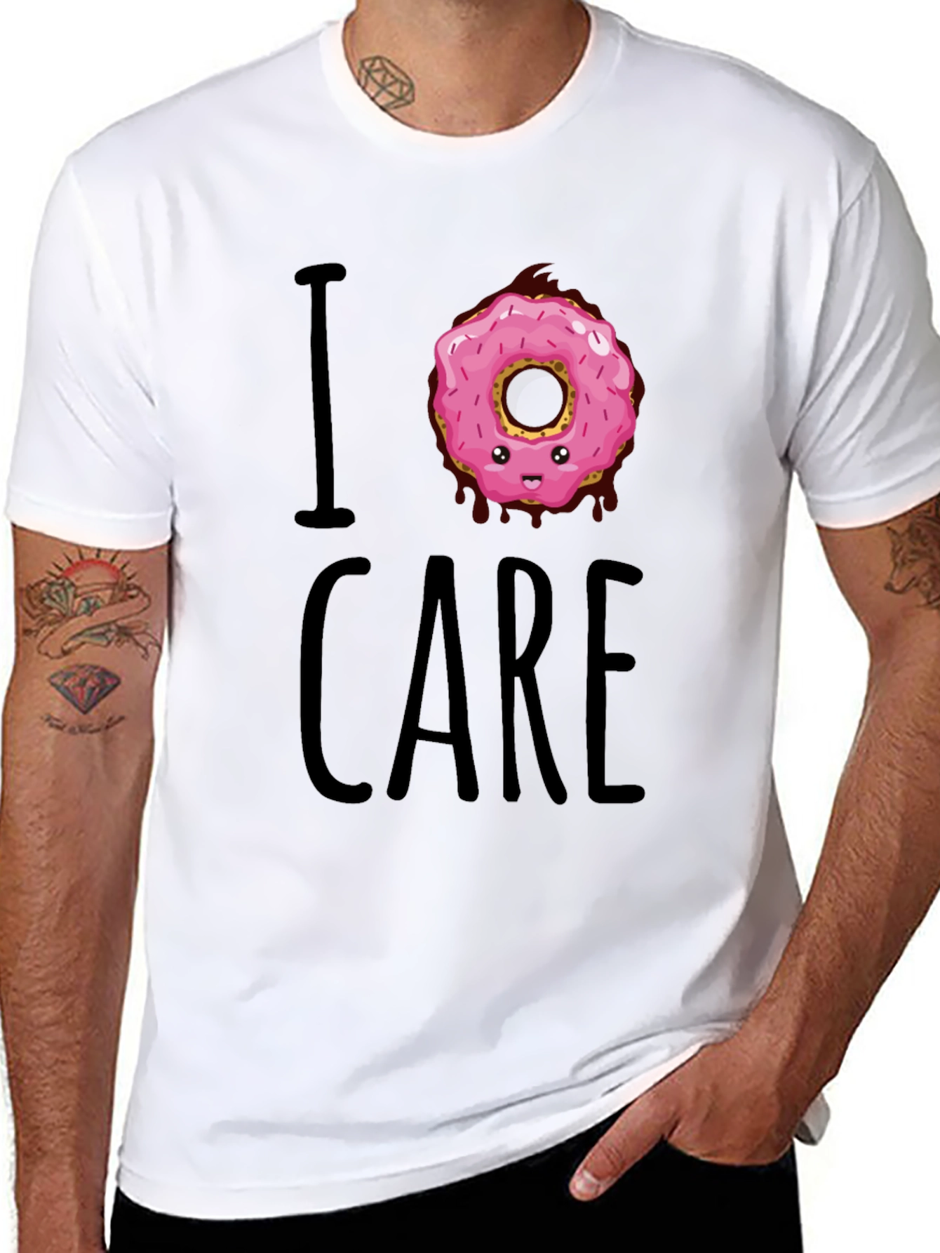 I Donut Care T-Shirt - Funny Graphic Tee