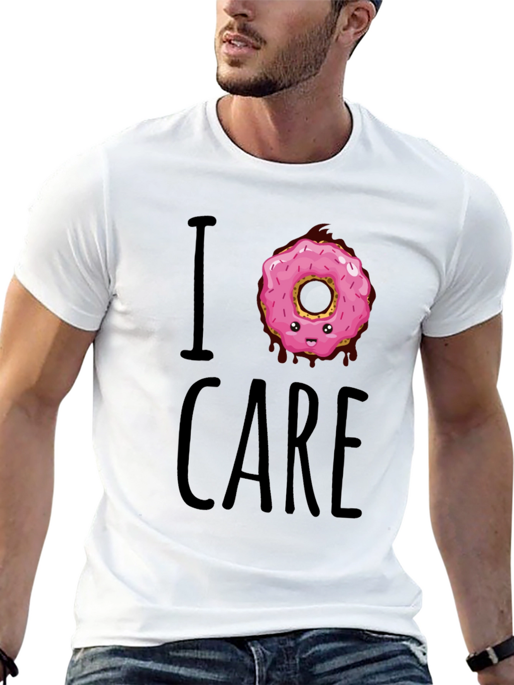 I Donut Care T-Shirt - Funny Graphic Tee