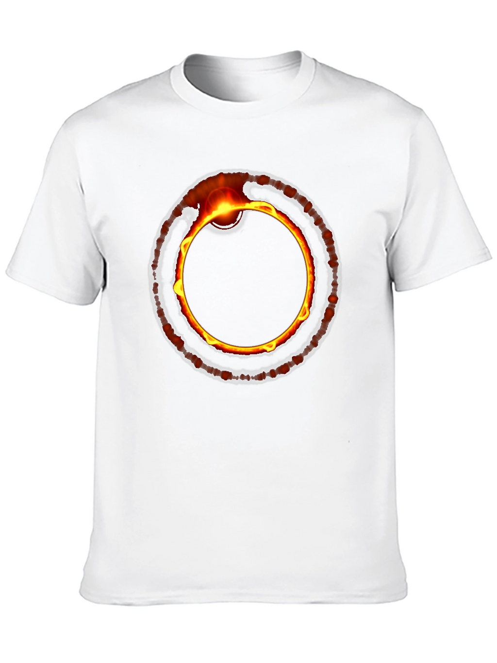 Fiery Ring Graphic Black T-Shirt