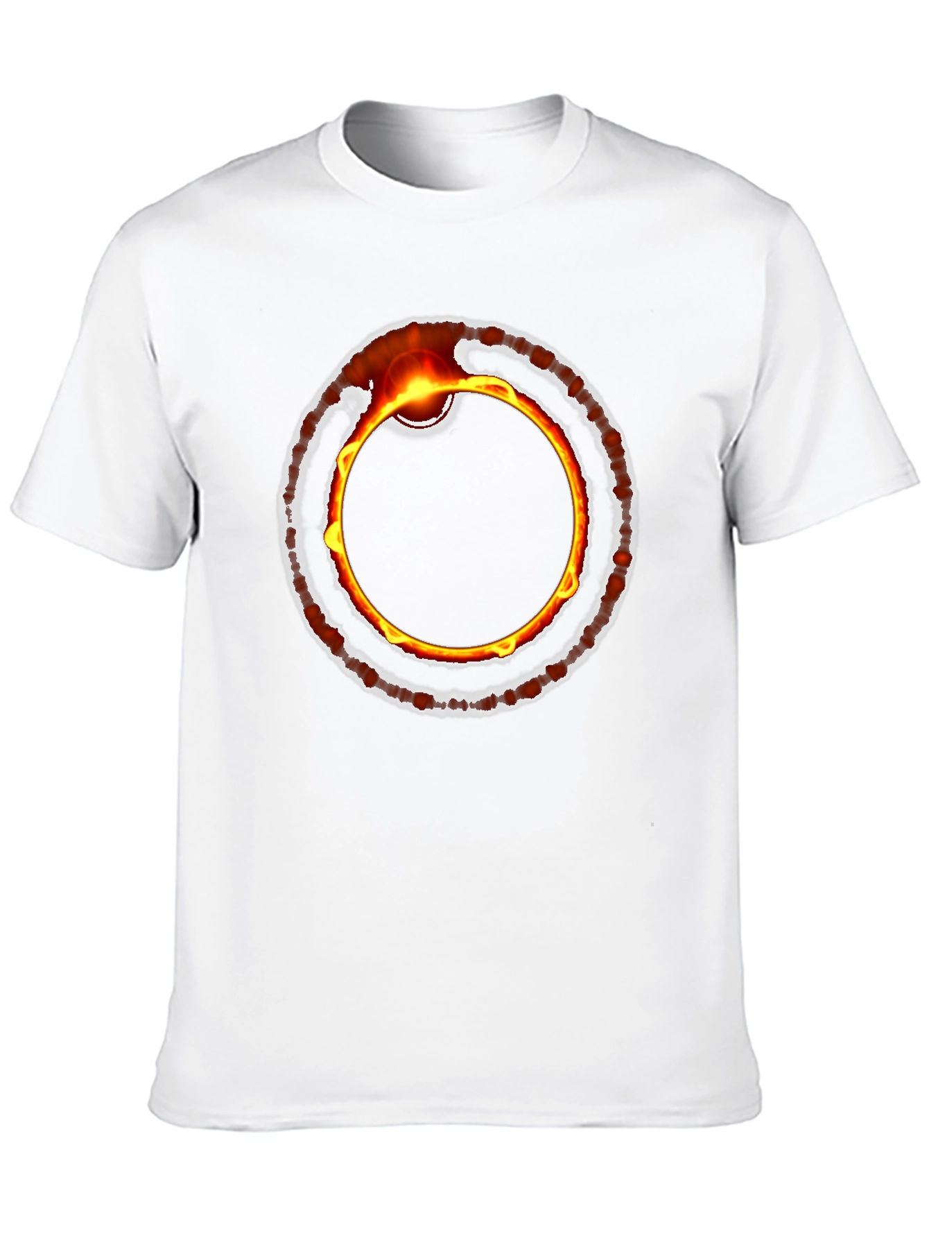 Fiery Ring Graphic Black T-Shirt