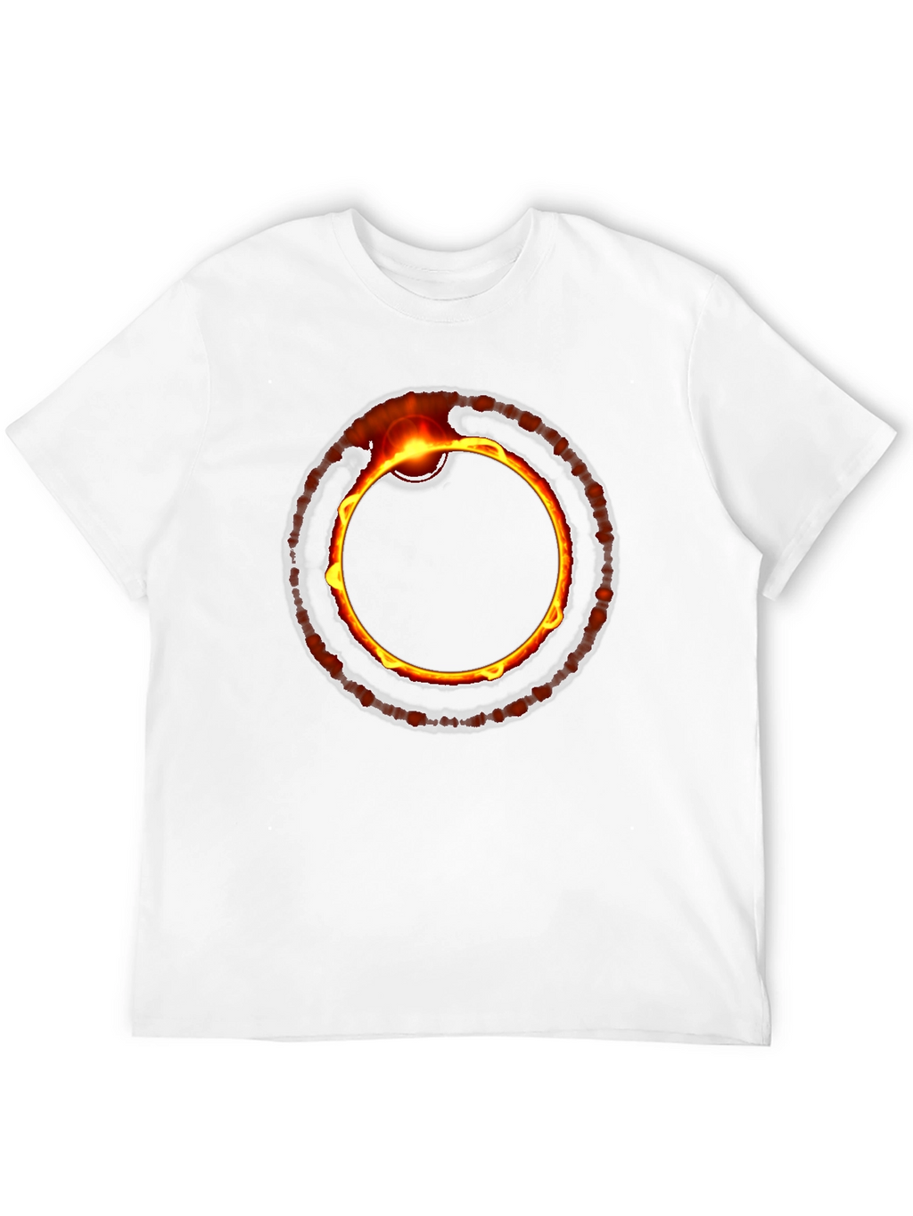 Fiery Ring Graphic Black T-Shirt