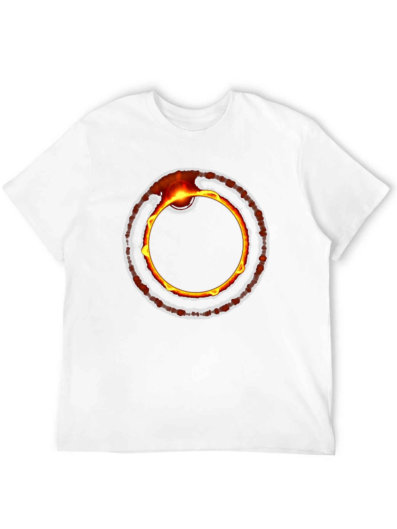 Fiery Ring Graphic Black T-Shirt