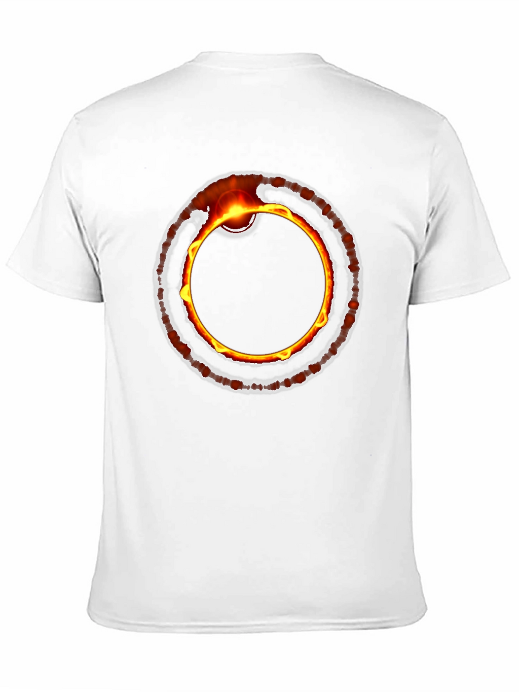 Fiery Ring Graphic Black T-Shirt