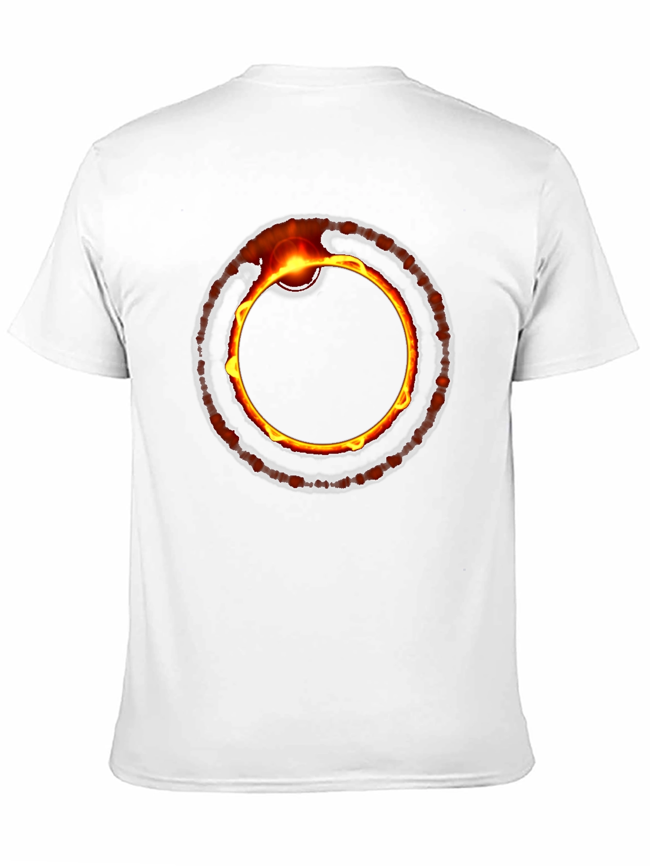 Fiery Ring Graphic Black T-Shirt