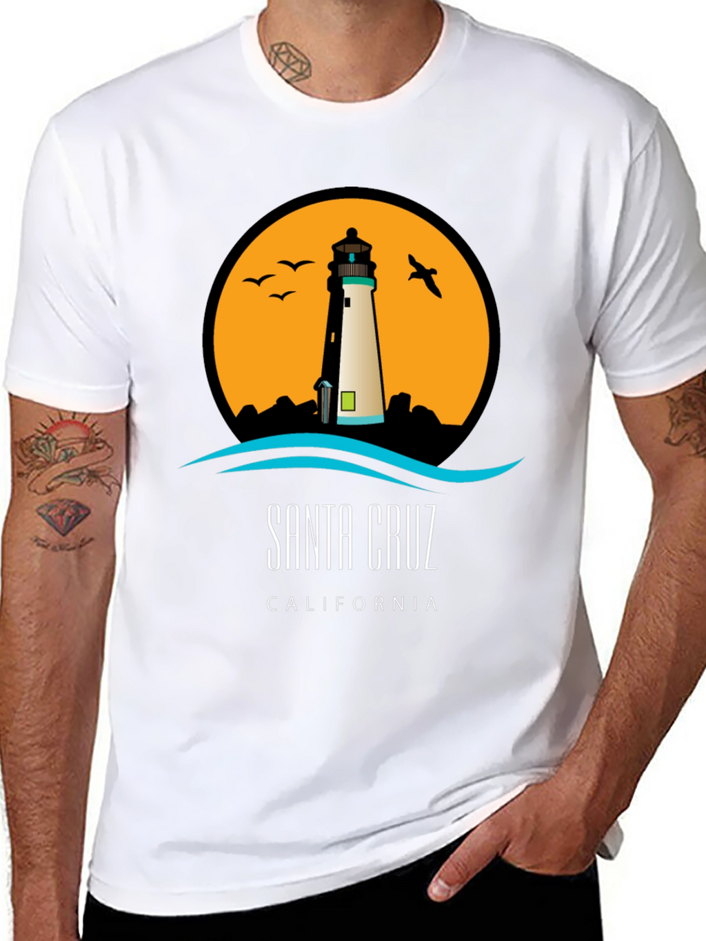 Santa Cruz Lighthouse Graphic Tee
