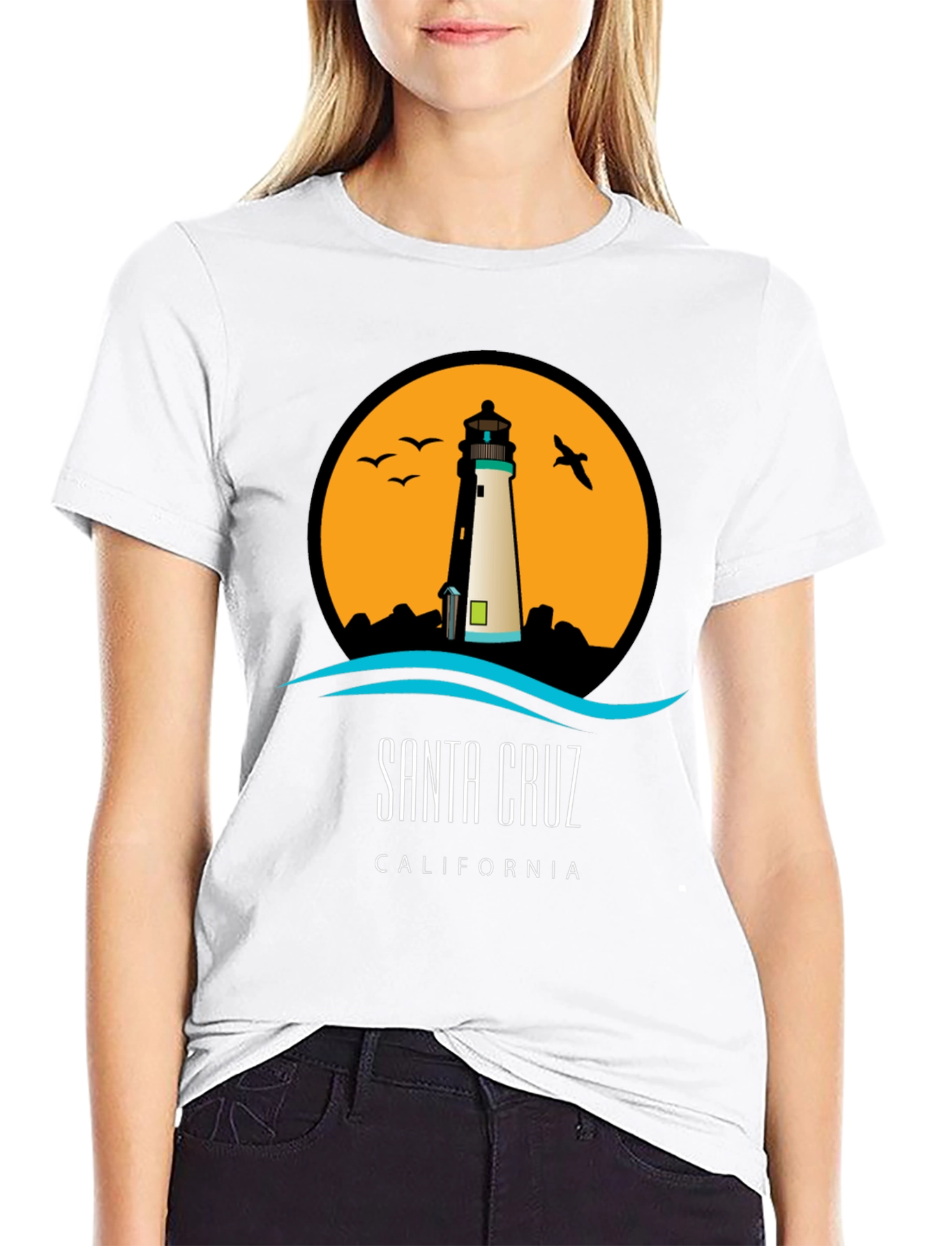 Santa Cruz Lighthouse Graphic Tee