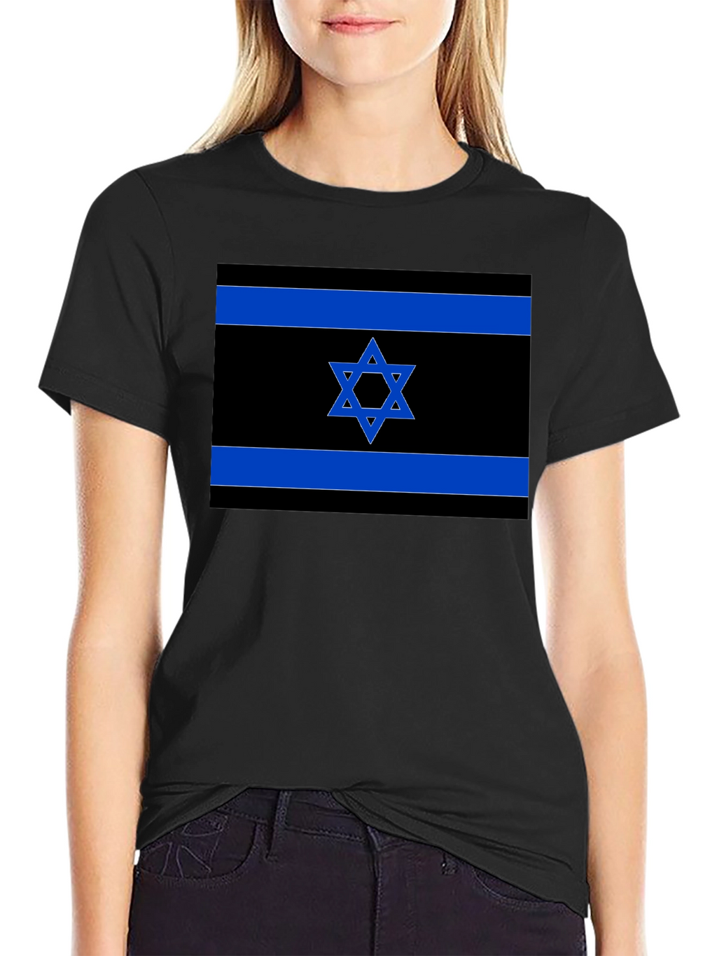 Israeli Flag T-Shirt - Black Pride Tee