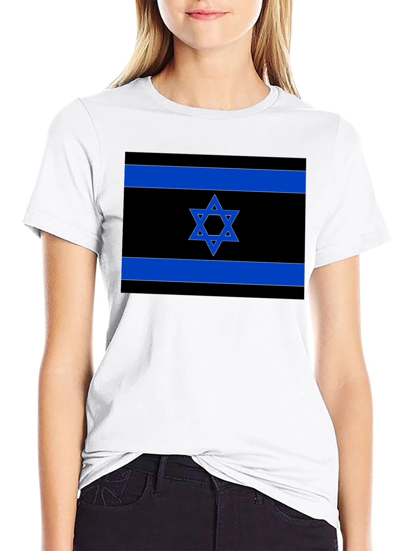 Israeli Flag T-Shirt - Black Pride Tee