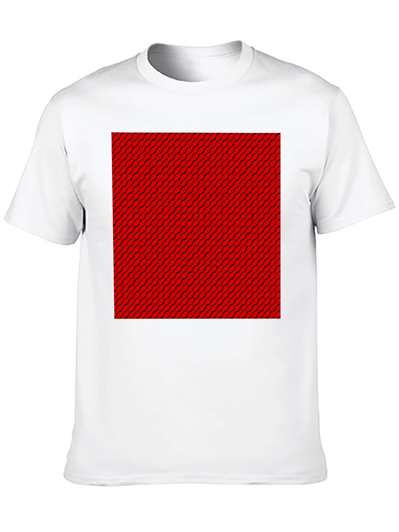 Patterned Graphic Tee - Black