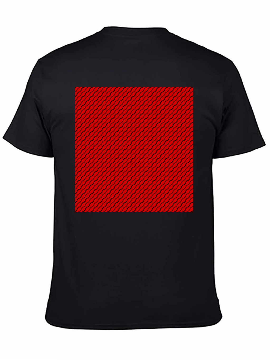Patterned Graphic Tee - Black