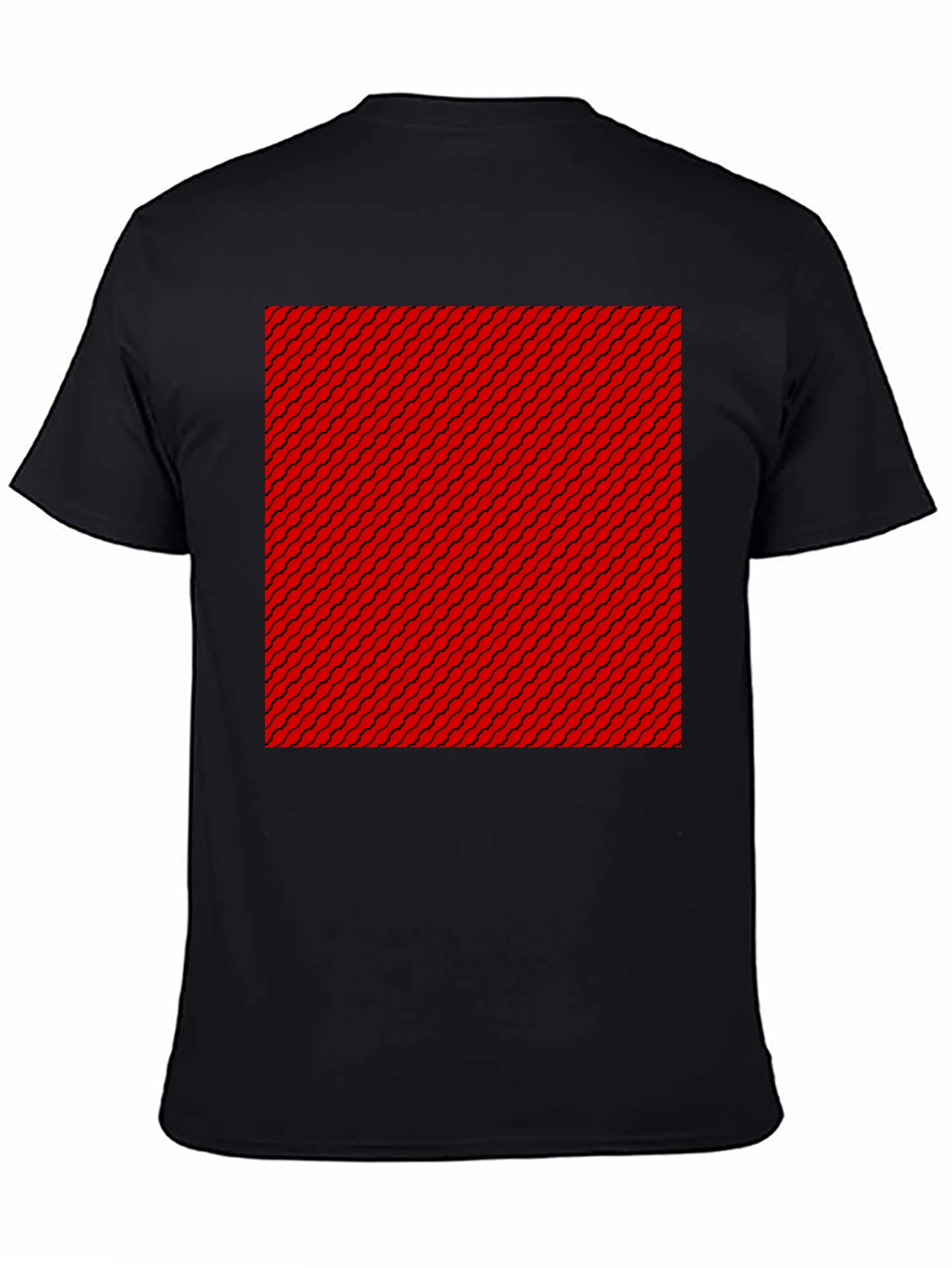 Patterned Graphic Tee - Black