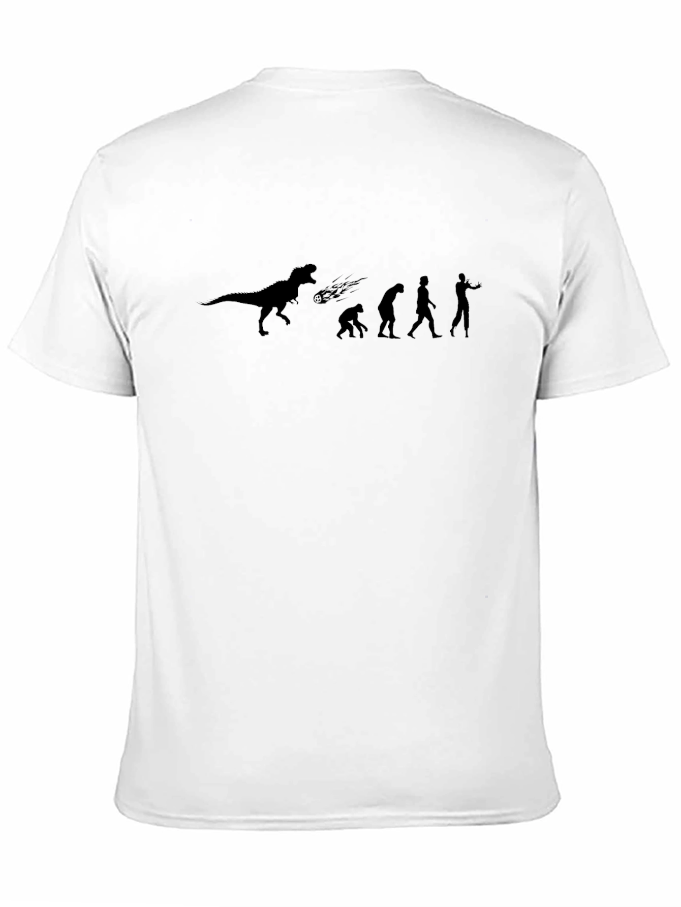 Dinosaur Extinction Evolution T-Shirt - Black