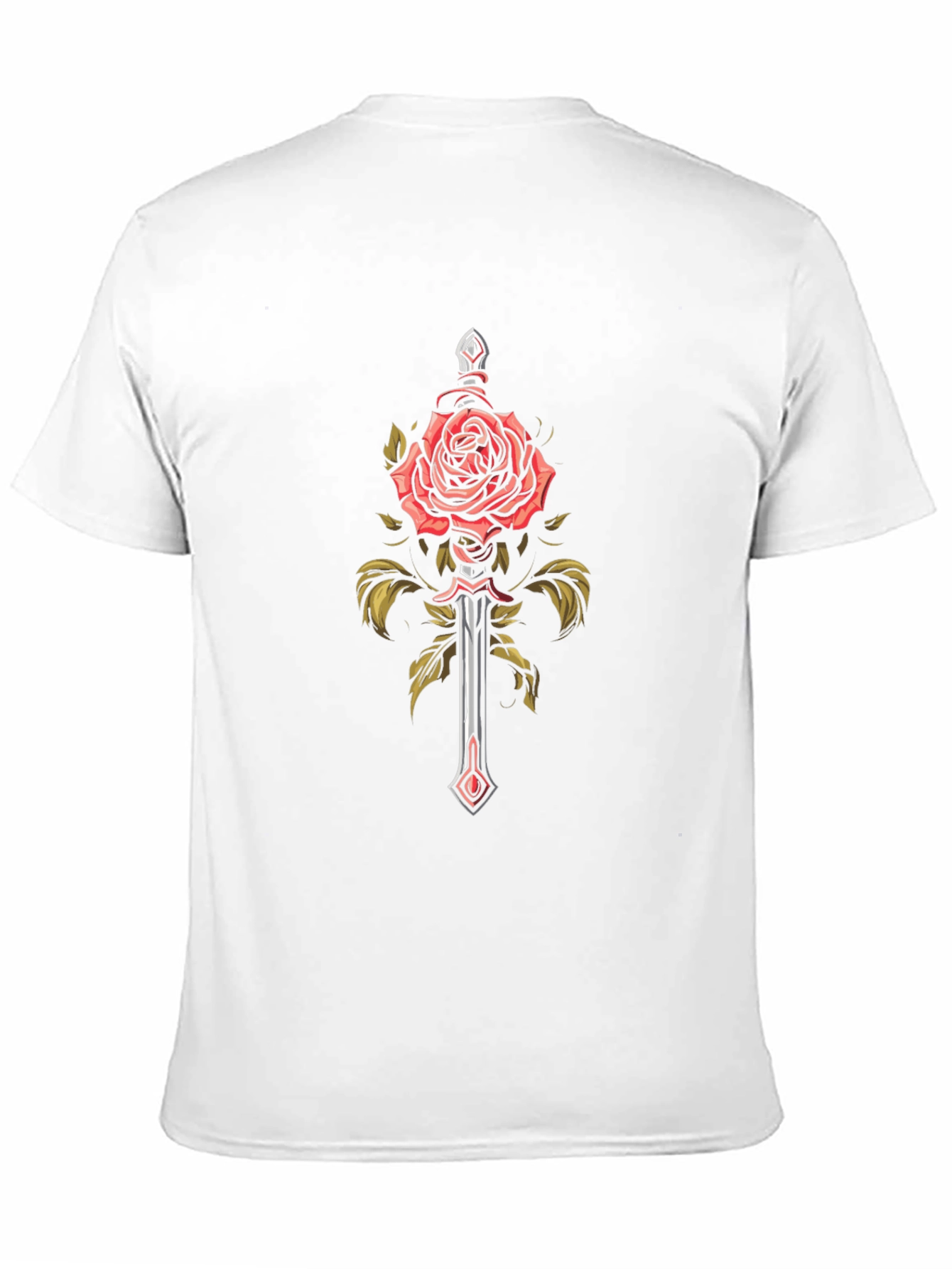 Rose & Sword Graphic Tee - Edgy Style