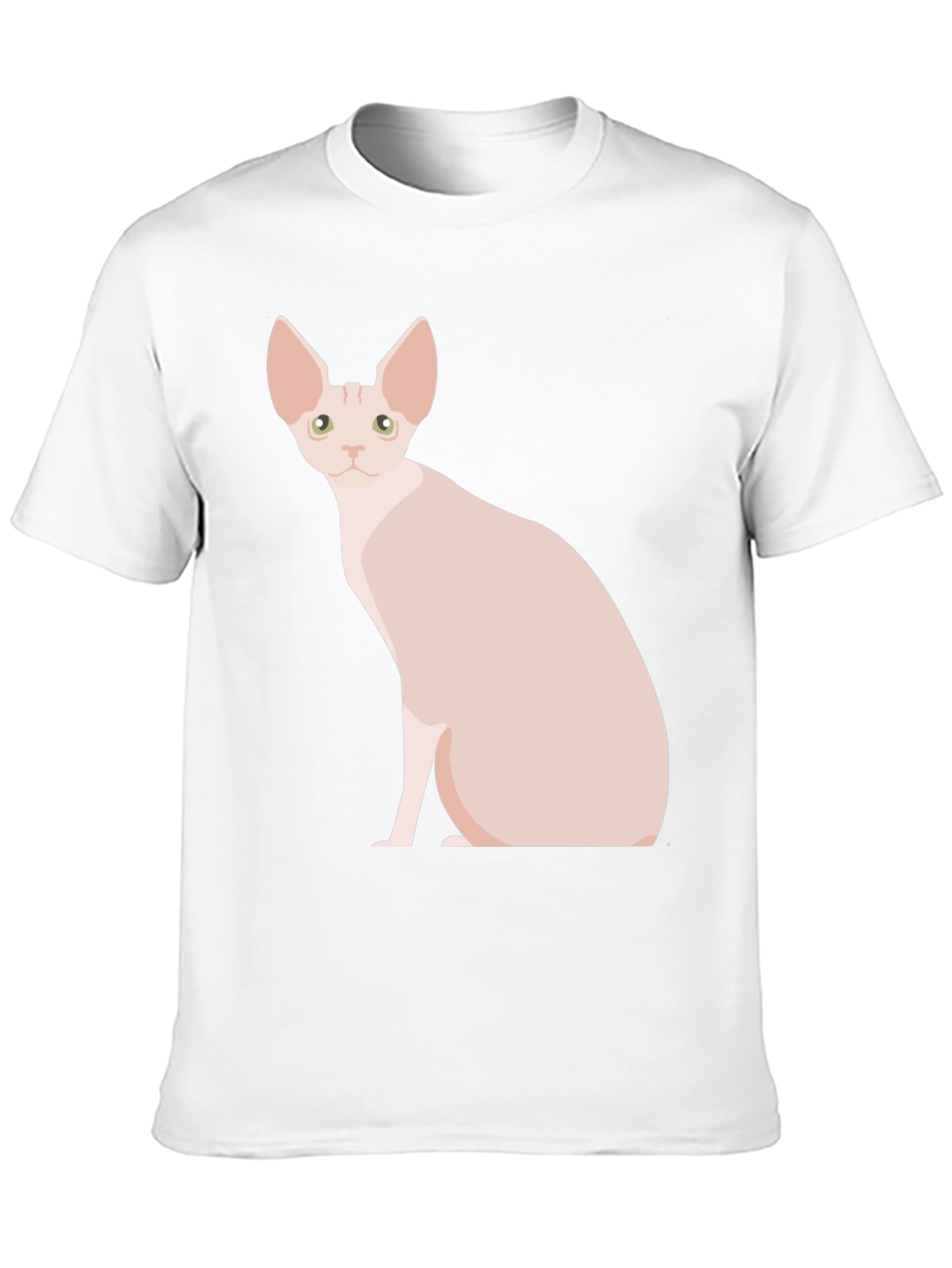 Sphynx Cat Graphic T-Shirt - Black Cotton Tee