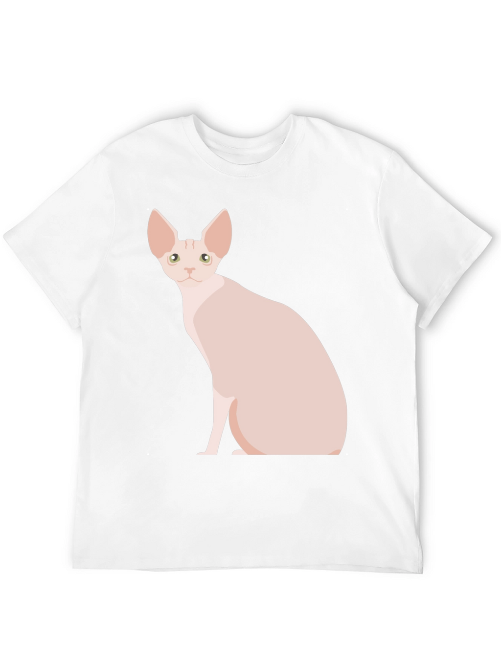 Sphynx Cat Graphic T-Shirt - Black Cotton Tee