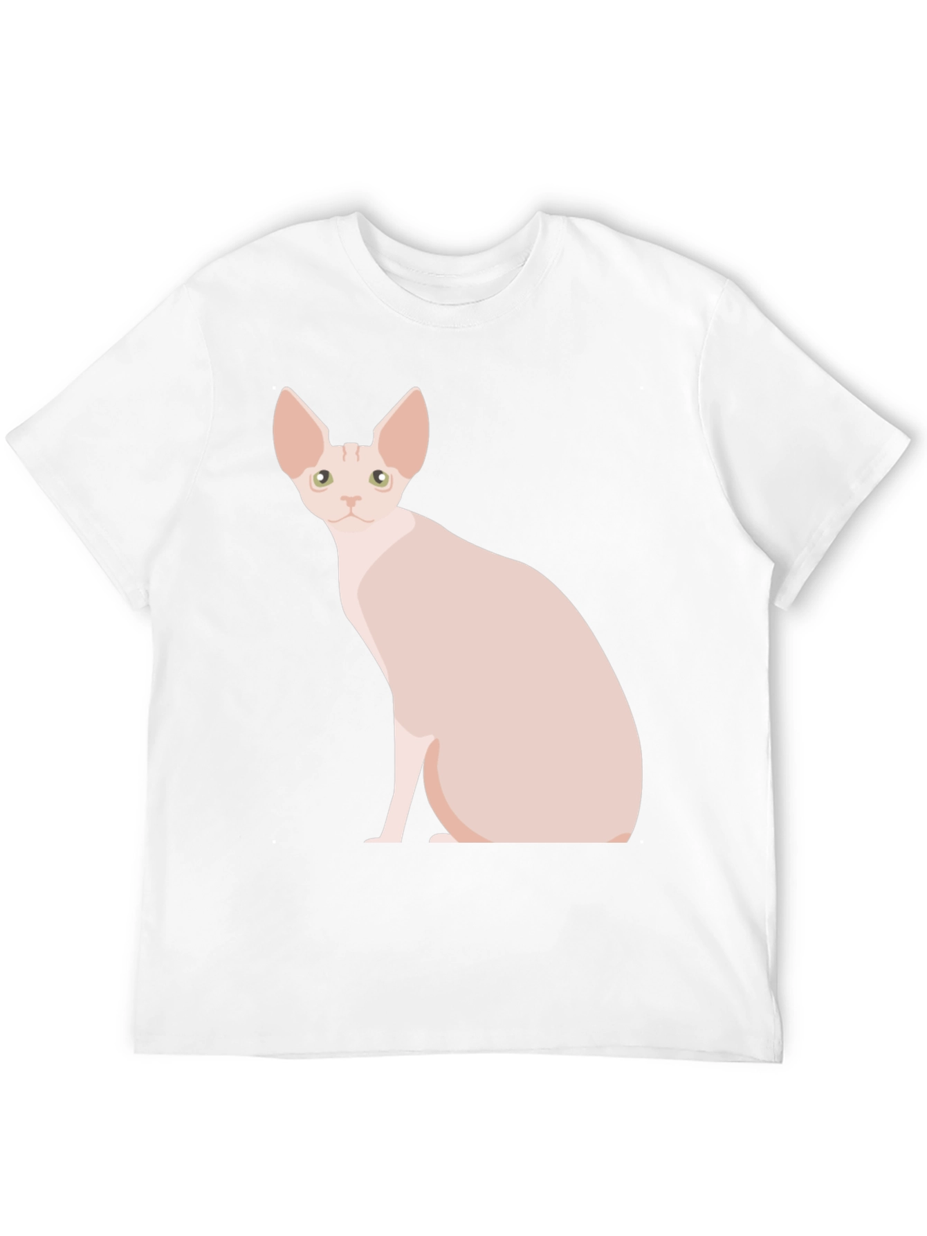 Sphynx Cat Graphic T-Shirt - Black Cotton Tee