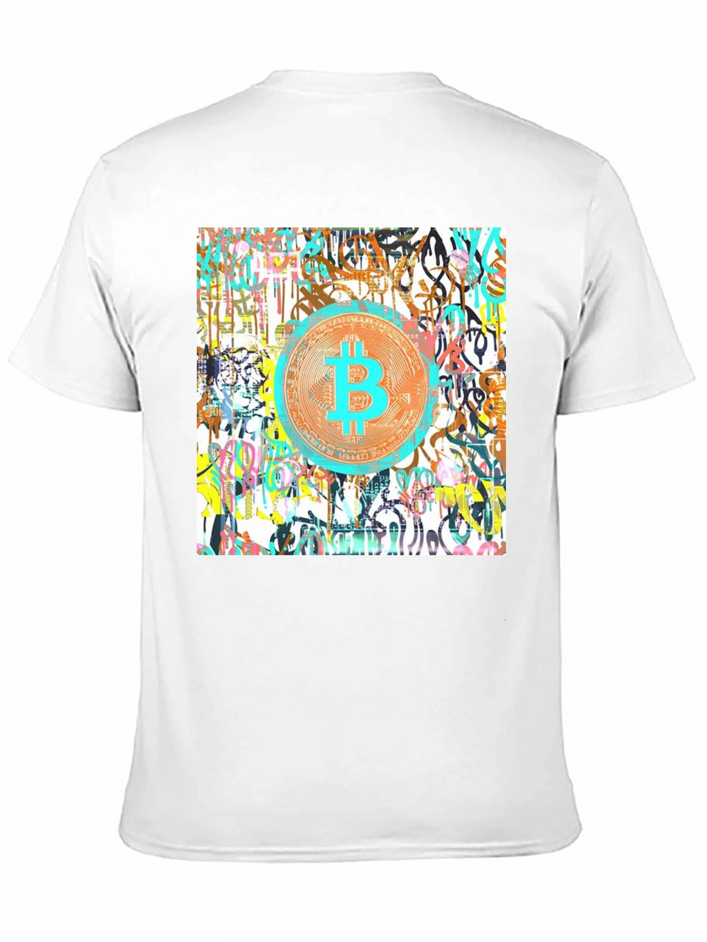 Bitcoin Graffiti Art Mens Black T-Shirt