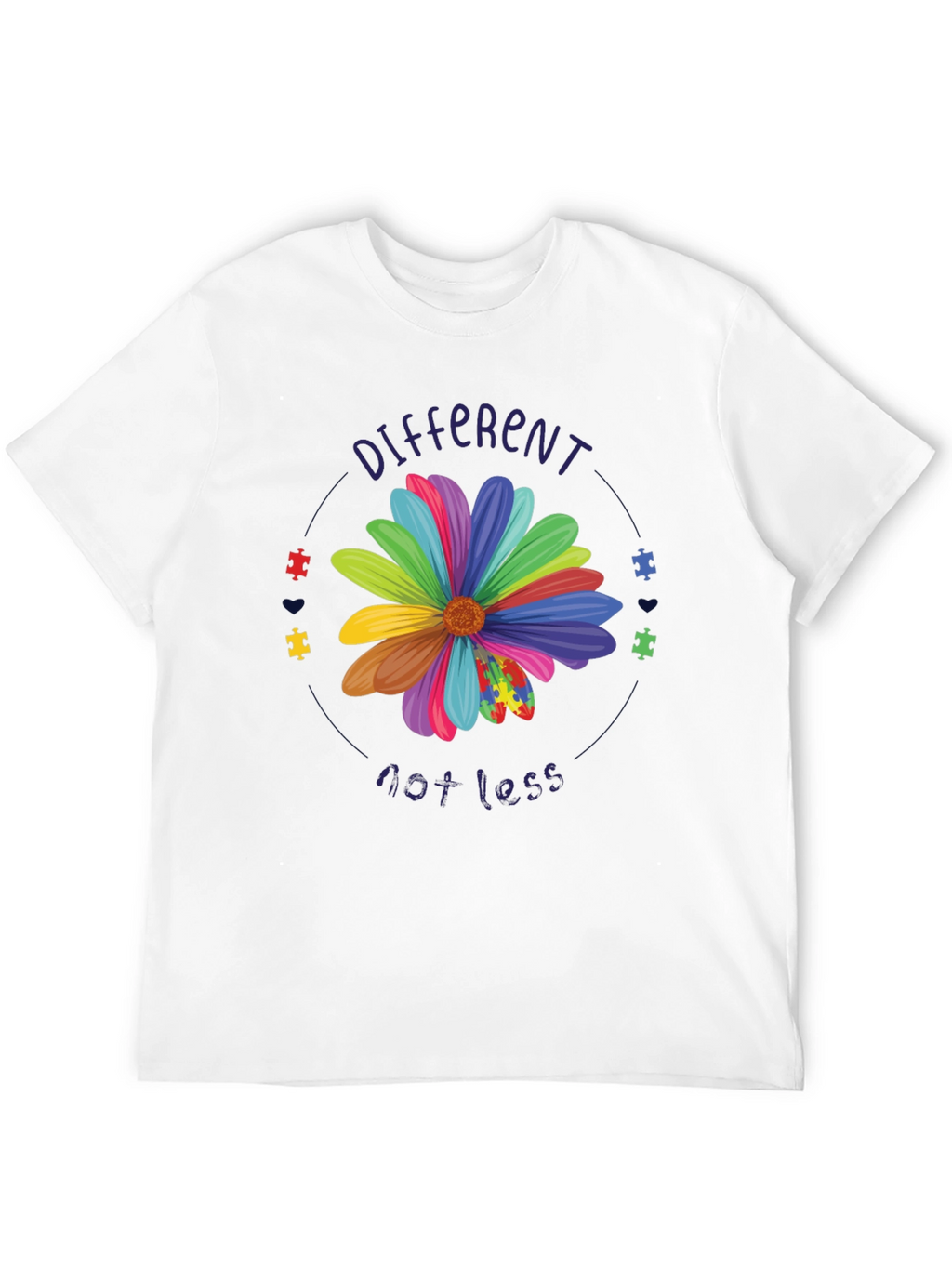 Autism Awareness Flower T-Shirt - Different Not Less
