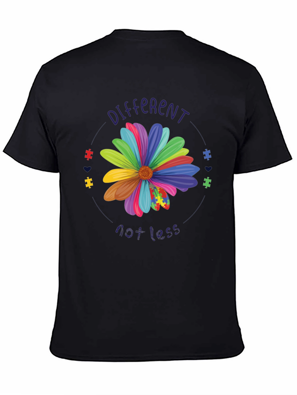 Autism Awareness Flower T-Shirt - Different Not Less