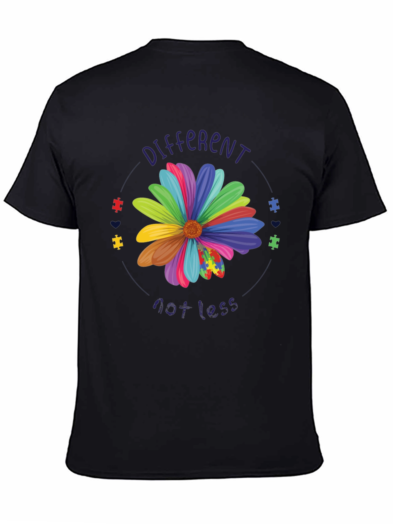 Autism Awareness Flower T-Shirt - Different Not Less