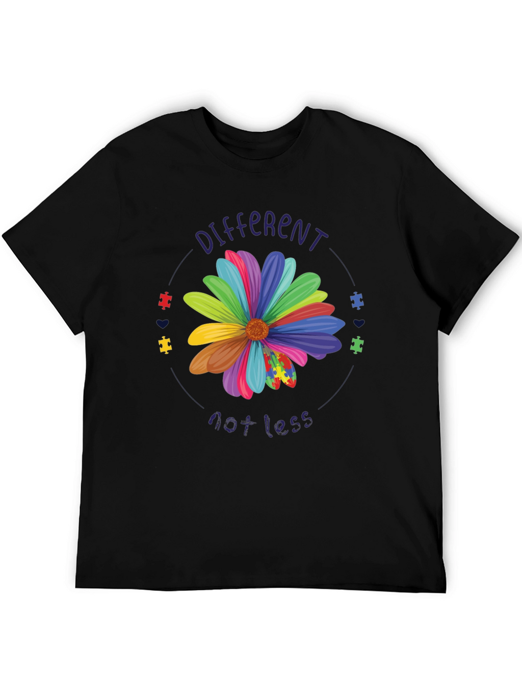 Autism Awareness Flower T-Shirt - Different Not Less
