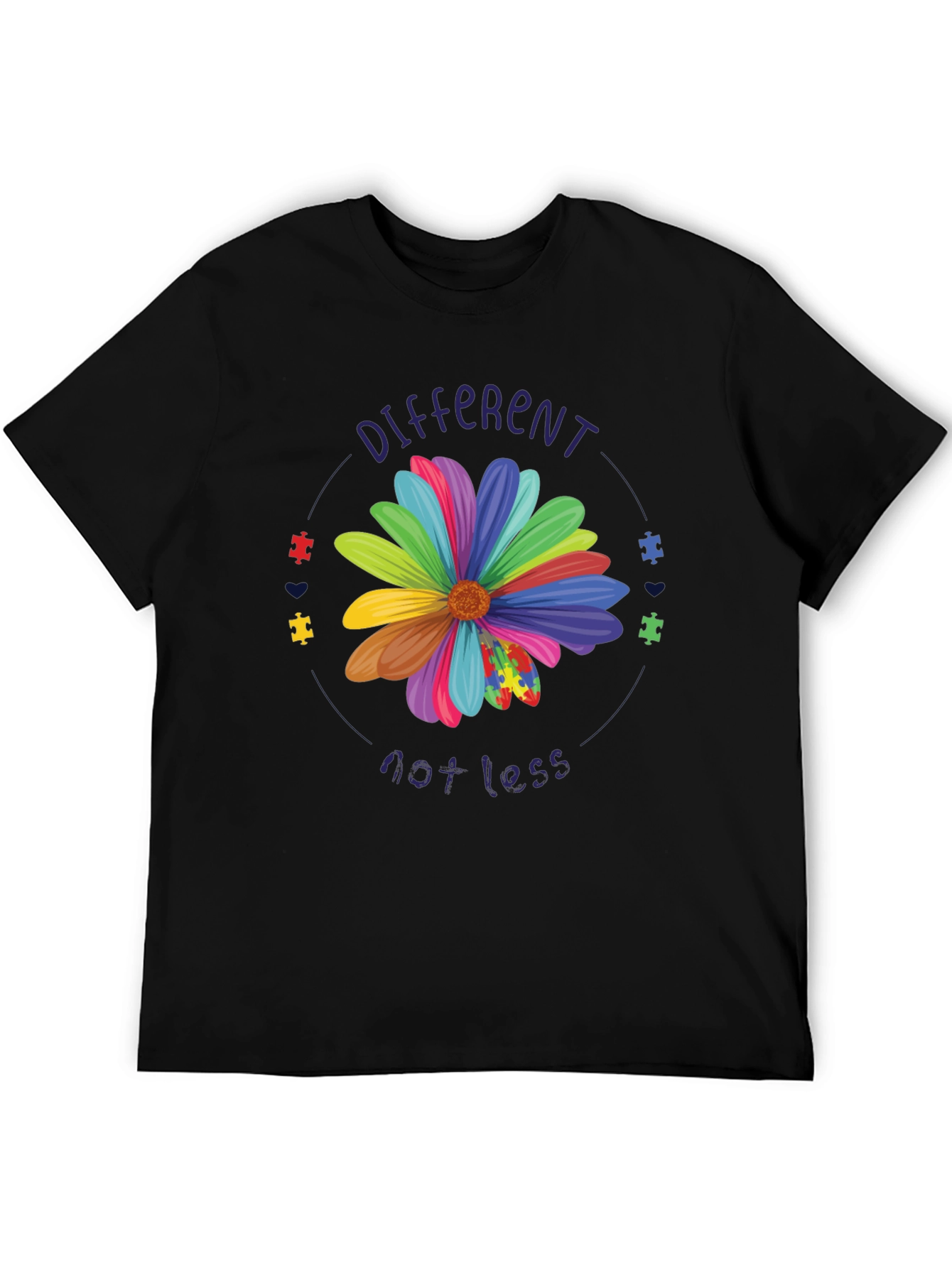 Autism Awareness Flower T-Shirt - Different Not Less