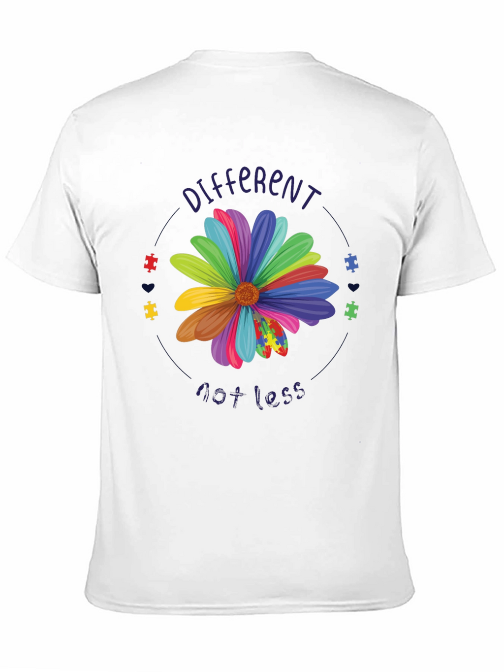Autism Awareness Flower T-Shirt - Different Not Less