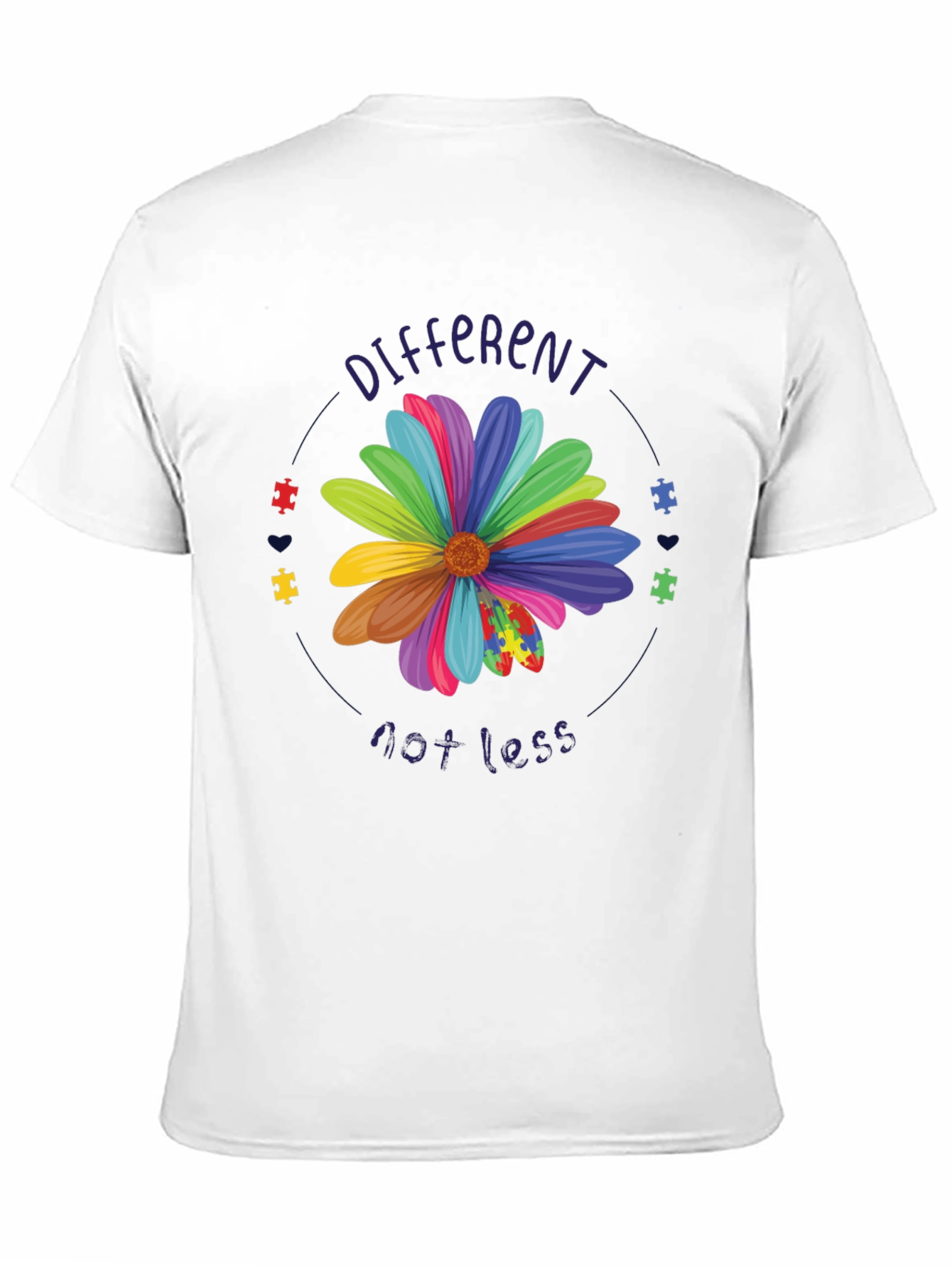 Autism Awareness Flower T-Shirt - Different Not Less