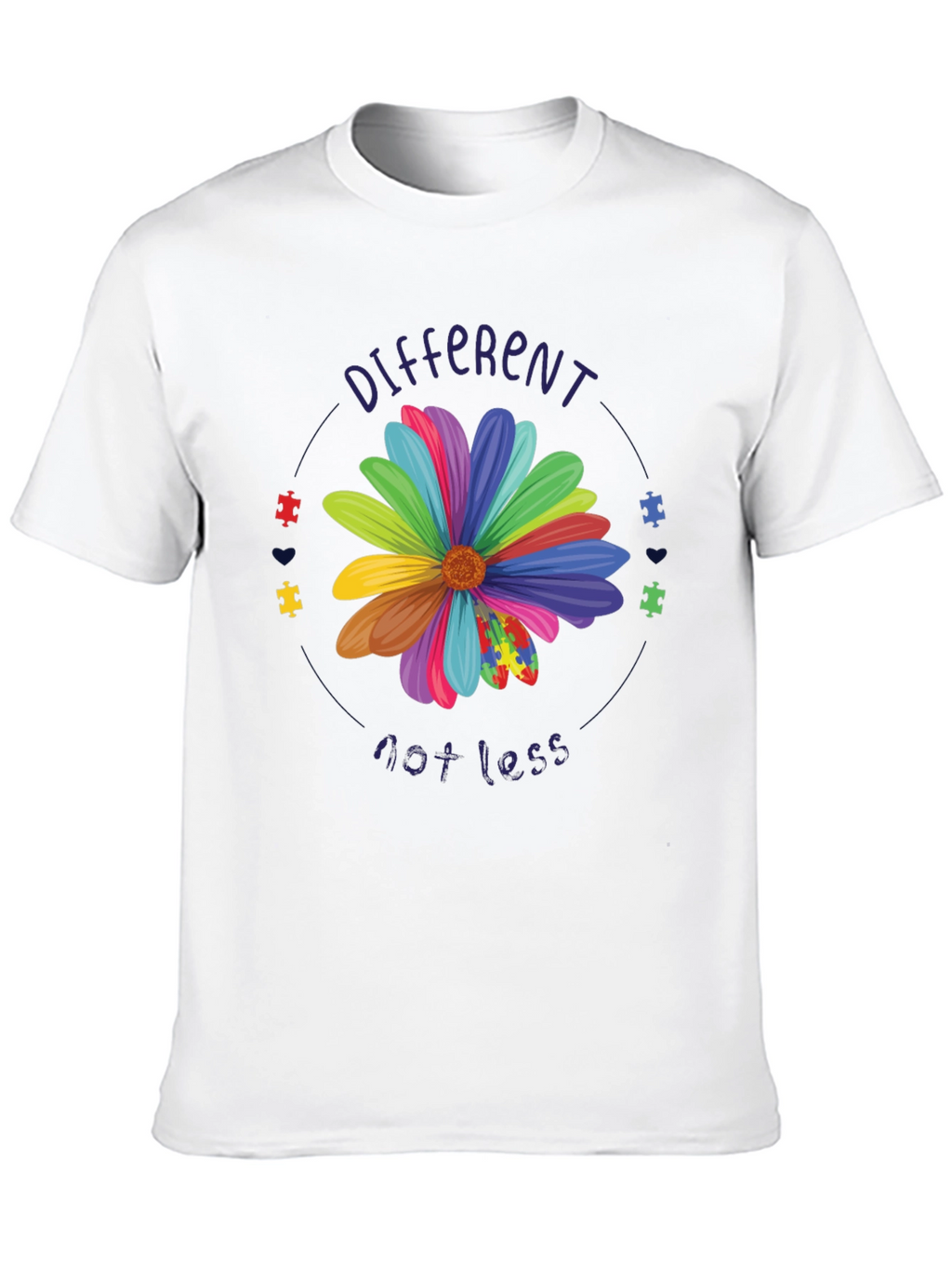 Autism Awareness Flower T-Shirt - Different Not Less