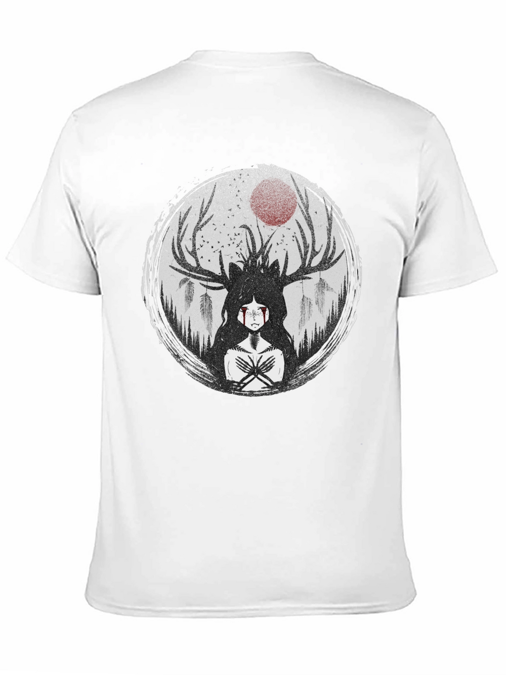 Mystic Antler T-Shirt - Dark Forest Design