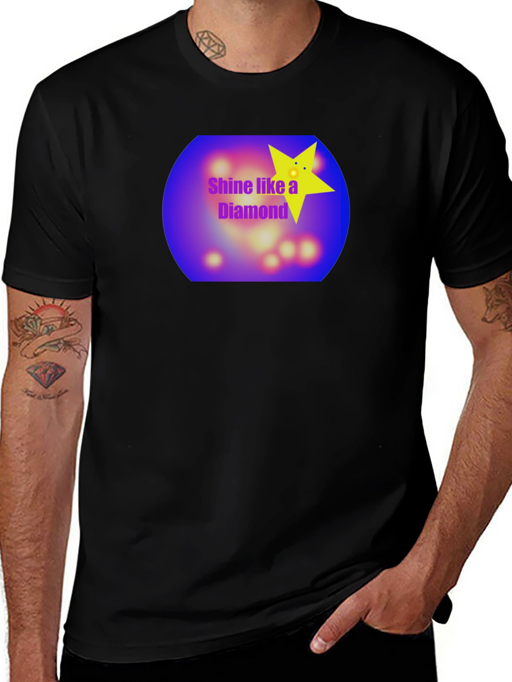 Shine Like a Diamond Black T-Shirt