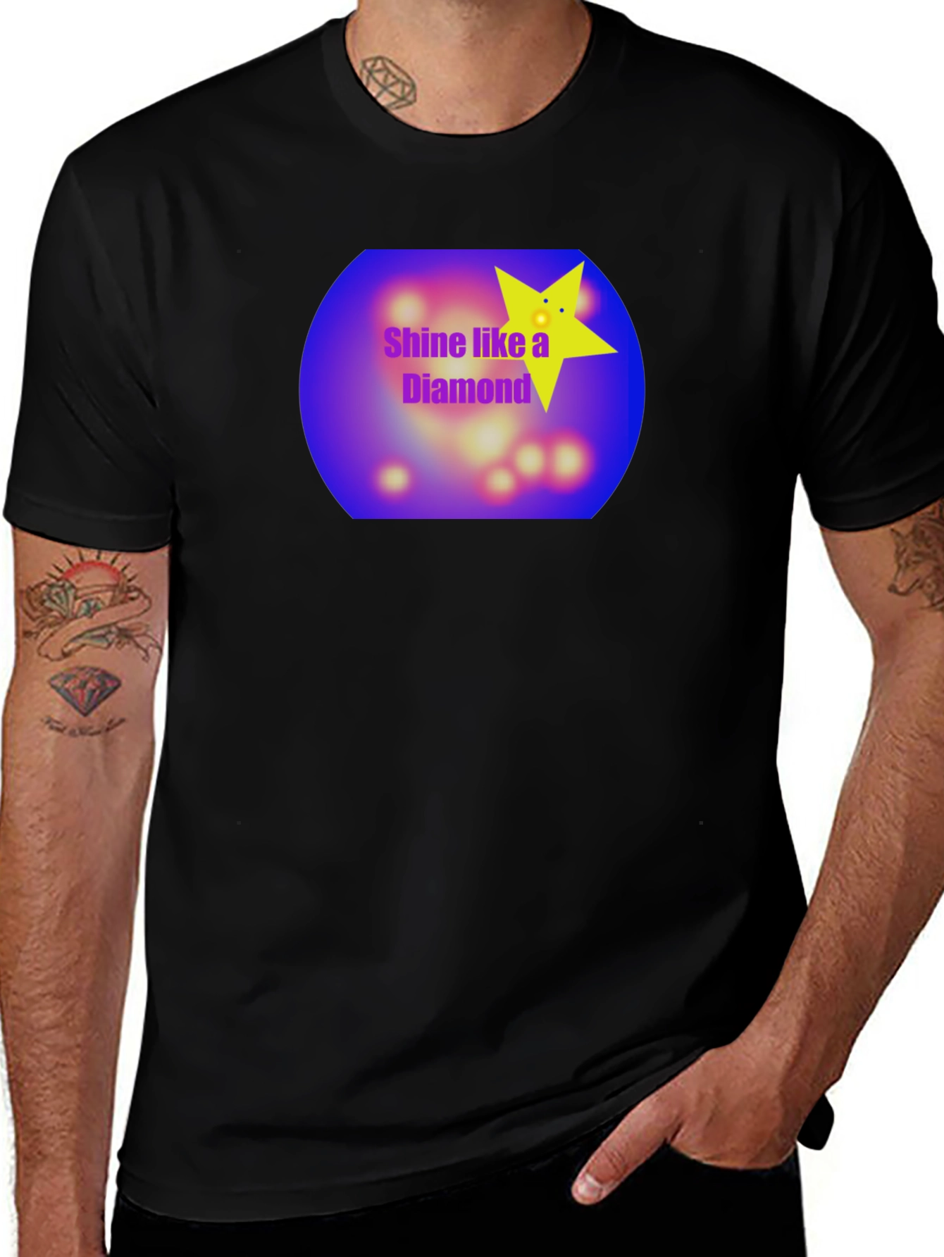 Shine Like a Diamond Black T-Shirt