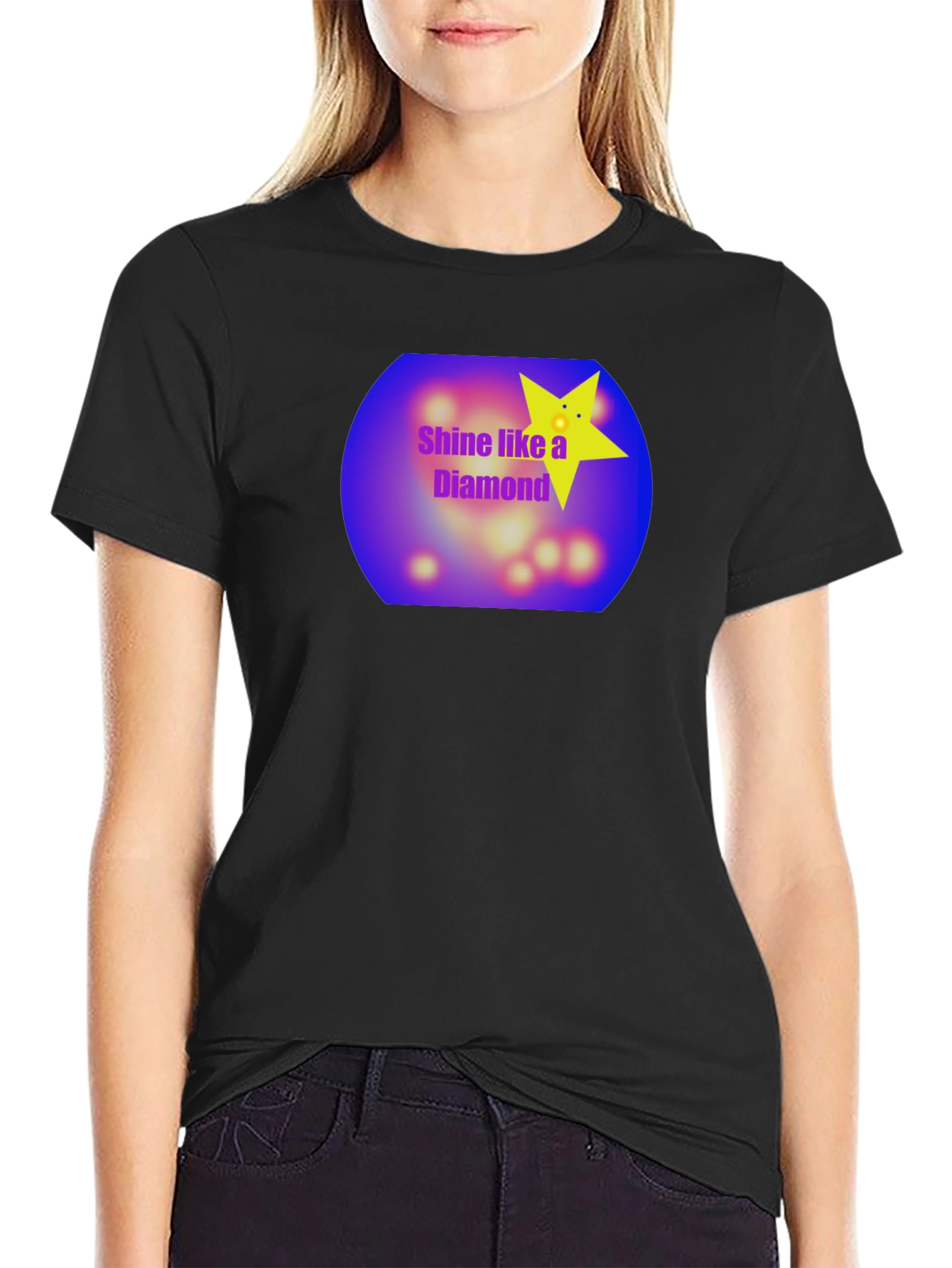 Shine Like a Diamond Black T-Shirt