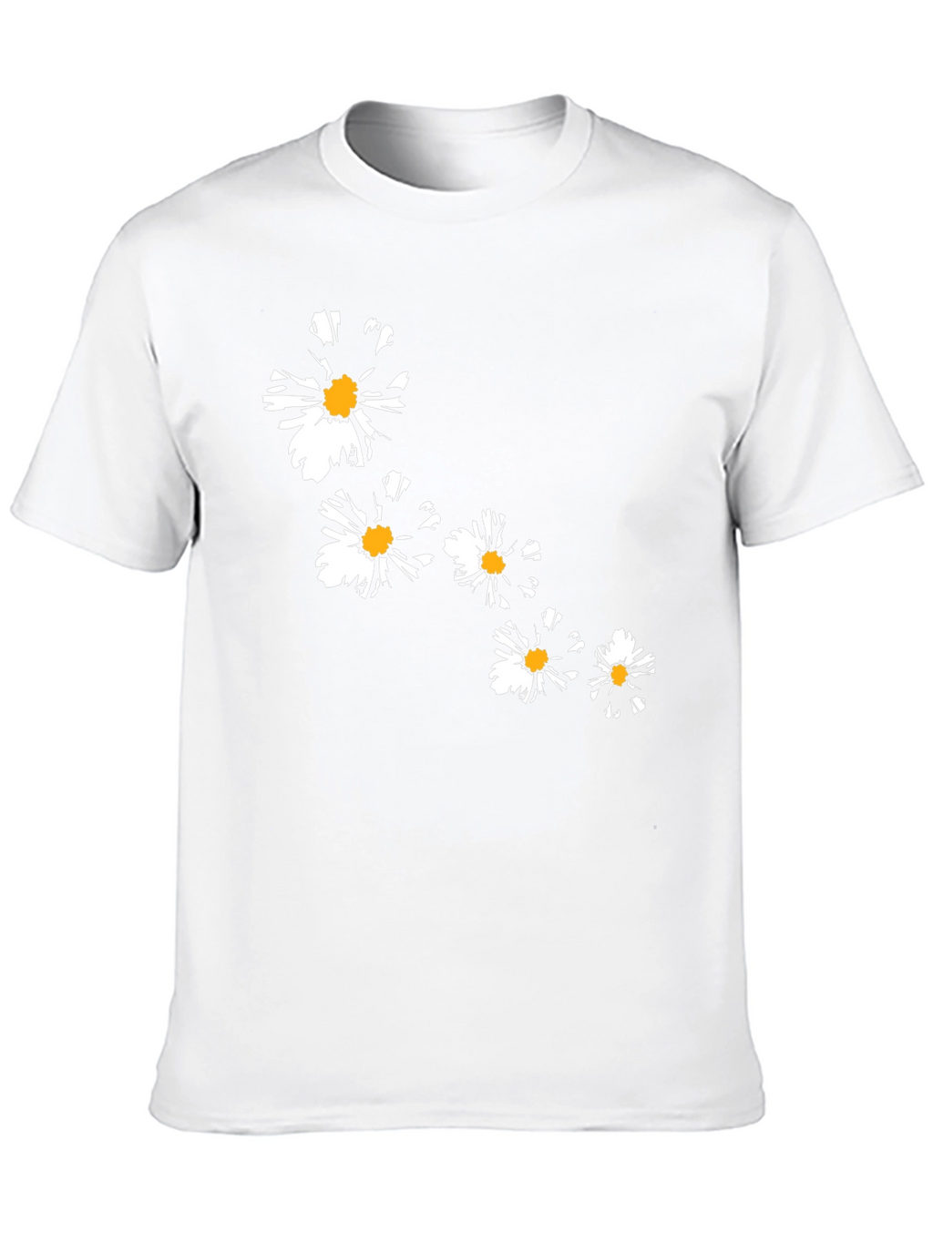 Floral Daisy Graphic T-Shirt - Stylish Black Tee