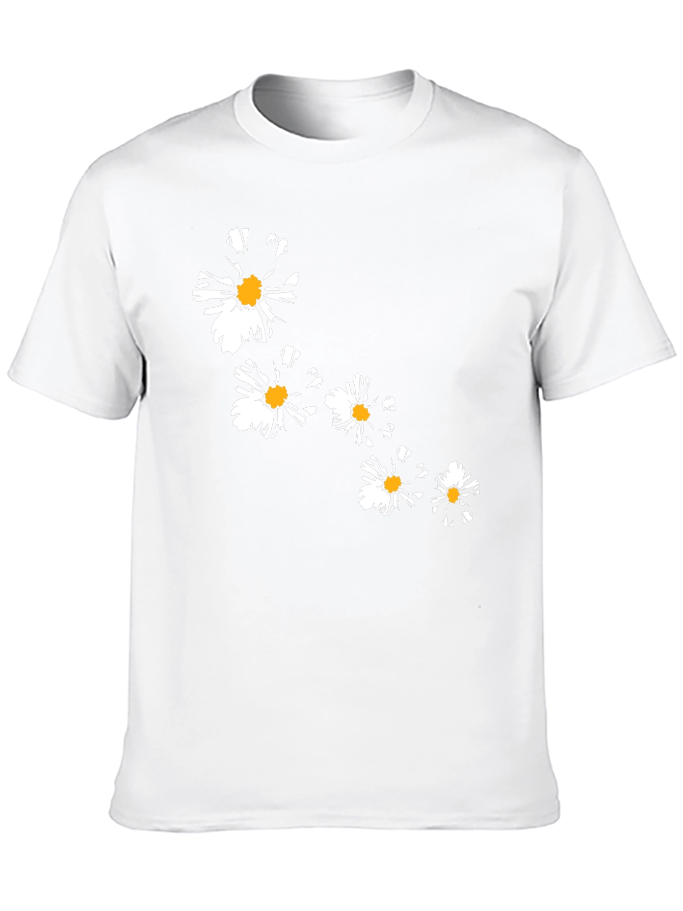 Floral Daisy Graphic T-Shirt - Stylish Black Tee