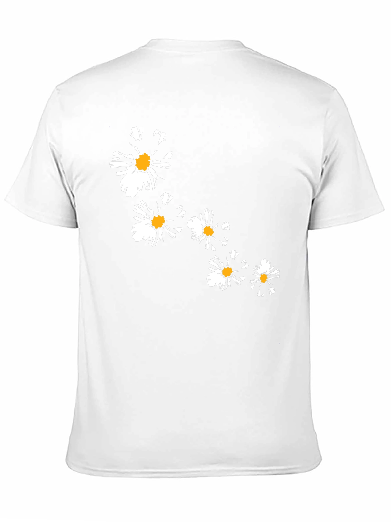 Floral Daisy Graphic T-Shirt - Stylish Black Tee