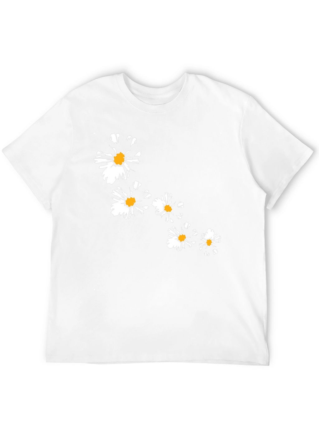 Floral Daisy Graphic T-Shirt - Stylish Black Tee