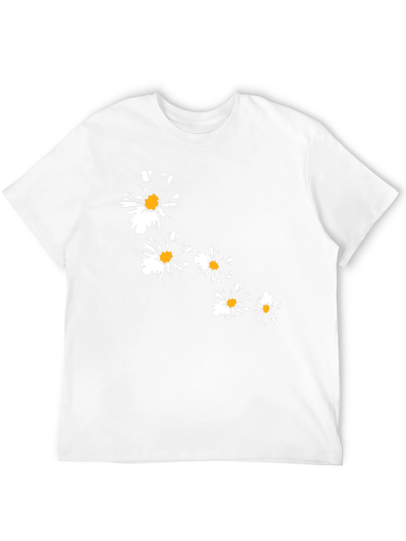 Floral Daisy Graphic T-Shirt - Stylish Black Tee