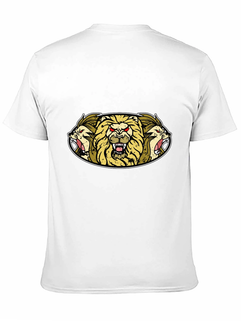 Lion Heads Graphic Tee - Mens Black T-Shirt