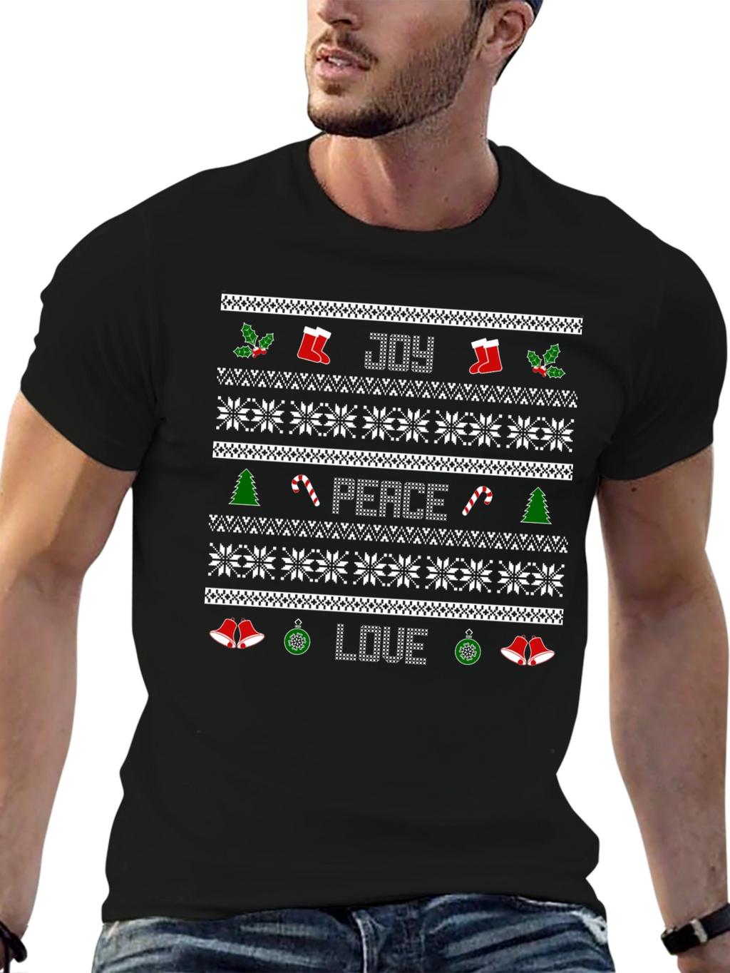 Ugly Christmas Sweater Style T-Shirt
