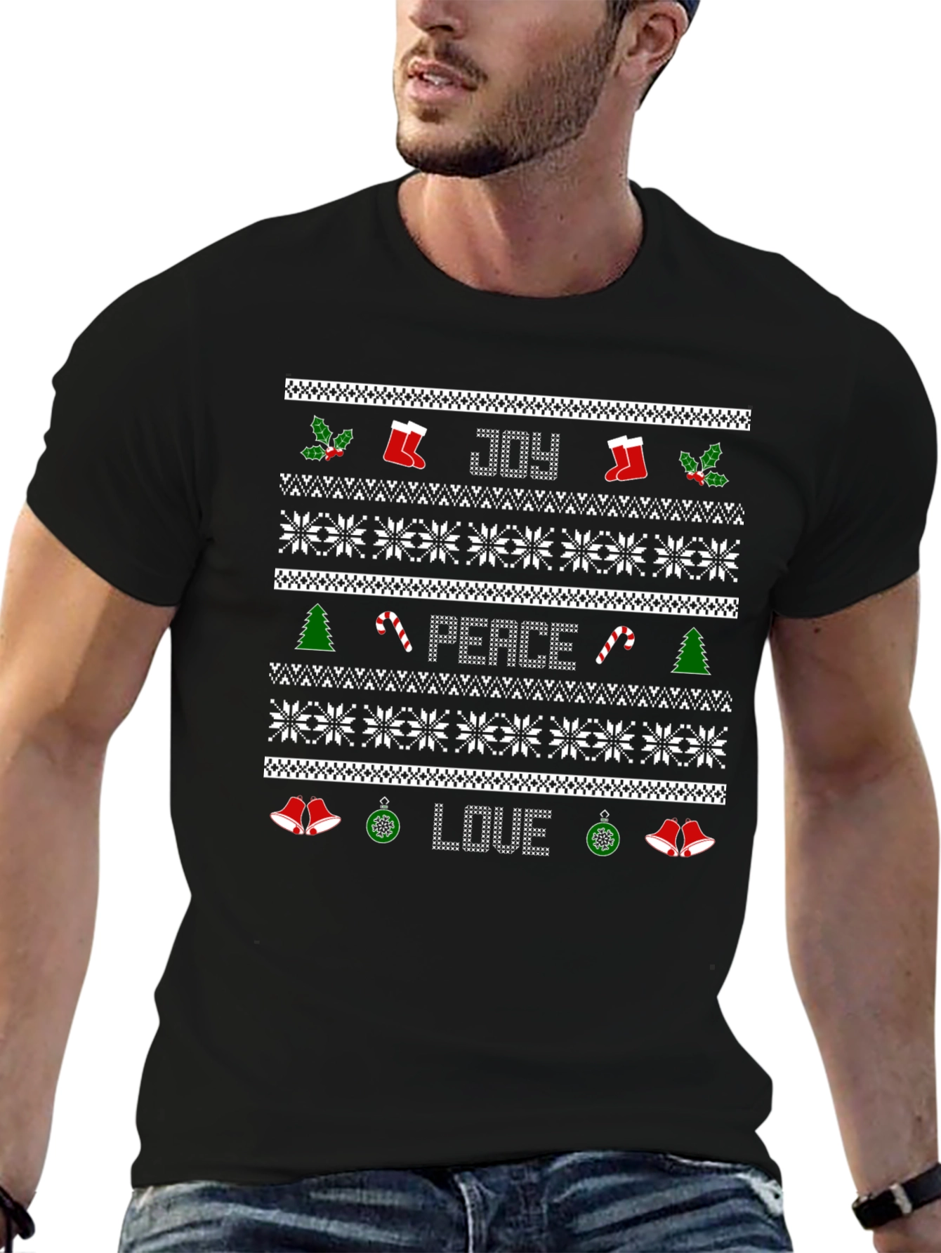 Ugly Christmas Sweater Style T-Shirt